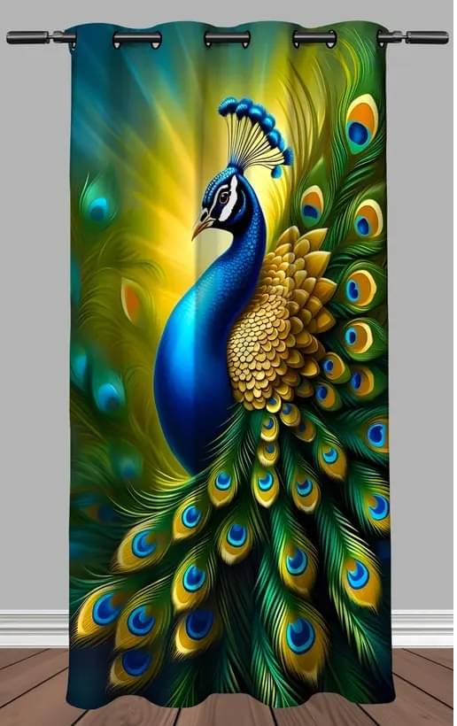 Tramb Abstract Room Darkening Eyelet Curtain 5 FT ( Pack of 1 ) - Multi Color     			Tramb Abstract Room Darkening Eyelet Curtain 5 FT ( Pack of 1 ) - Multi Color