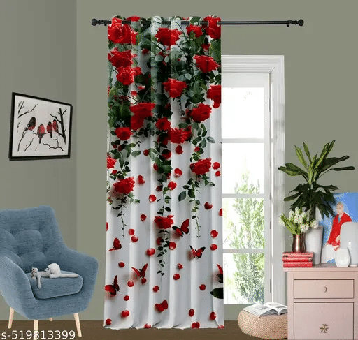 Tramb Abstract Room Darkening Eyelet Curtain 7 FT ( Pack of 1 ) - Multi Color Tramb Abstract Room Darkening Eyelet Curtain 7 FT ( Pack of 1 ) - Multi Color
