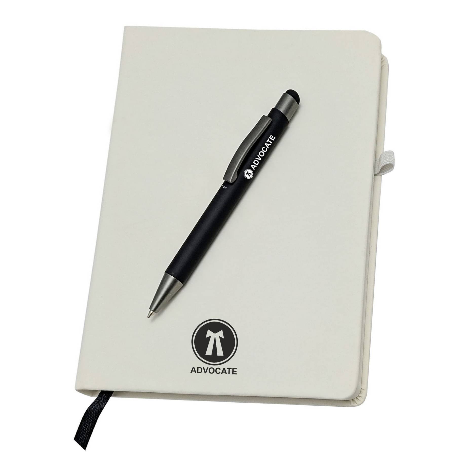 UJJi A5 Notebook with Stylus Pen for Advocates, 192 Ruled Pages, White PU Cover, Monthly Planner, Elastic Closure UJJi A5 Notebook with Stylus Pen for Advocates, 192 Ruled Pages, White PU Cover, Monthly Planner, Elastic Closure