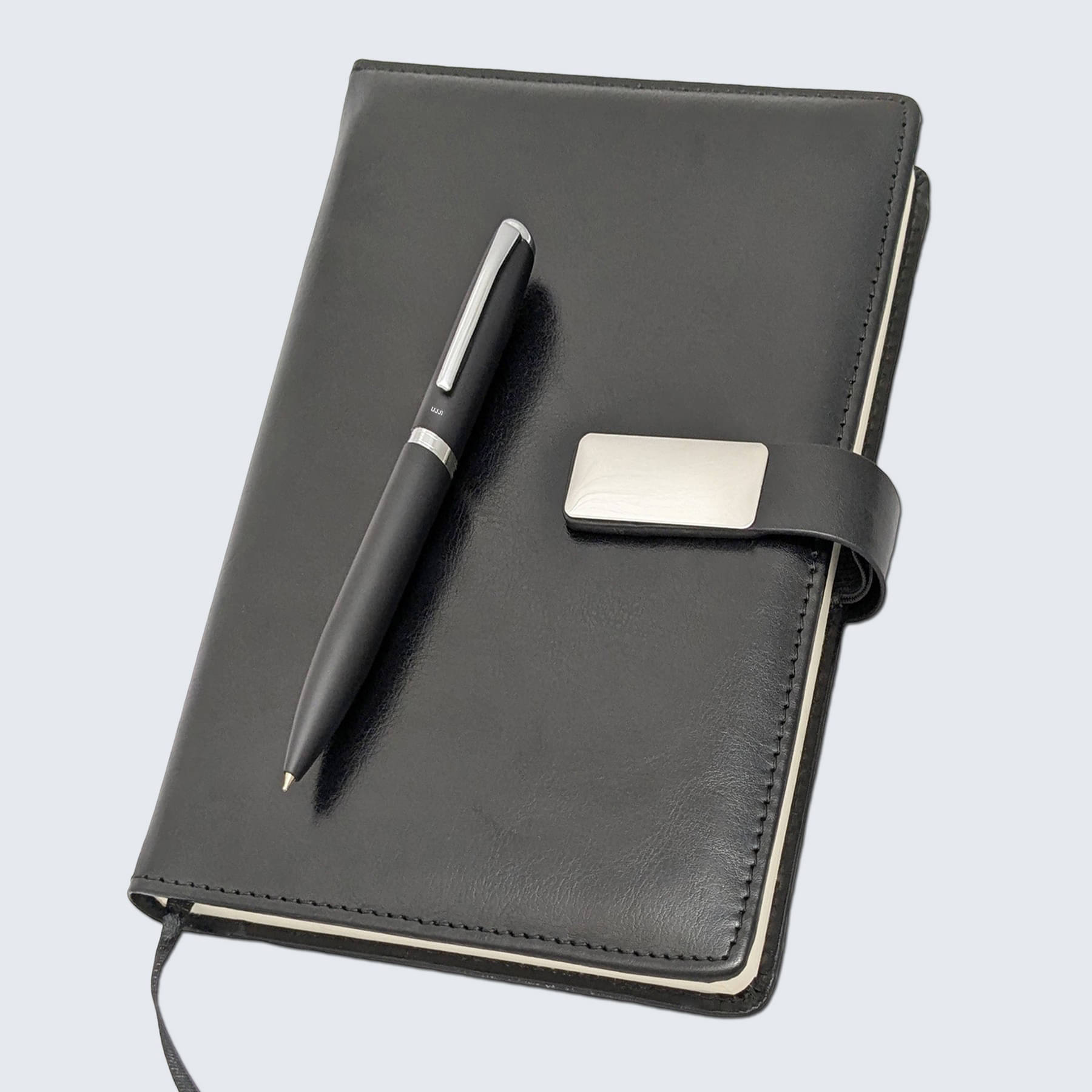 UJJi A5 Professional Notebook with PU Cover, 192 Ruled Pages, Magnetic Closure, Pen Holder, 21x15 cm UJJi A5 Professional Notebook with PU Cover, 192 Ruled Pages, Magnetic Closure, Pen Holder, 21x15 cm