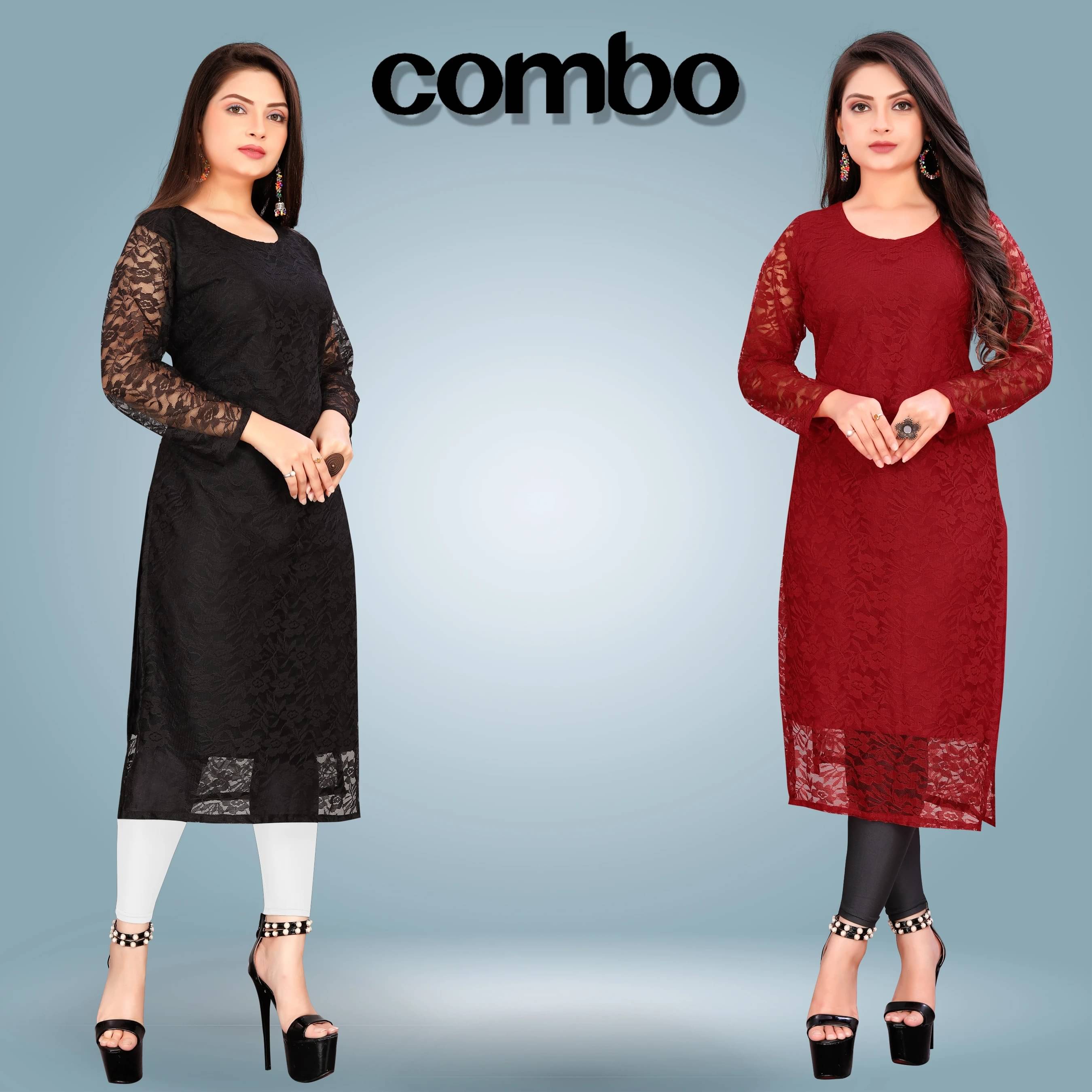Vidya Fashion Mart Women Net Printed Straight Kurti ( Multicolor ) Vidya Fashion Mart Women Net Printed Straight Kurti ( Multicolor )