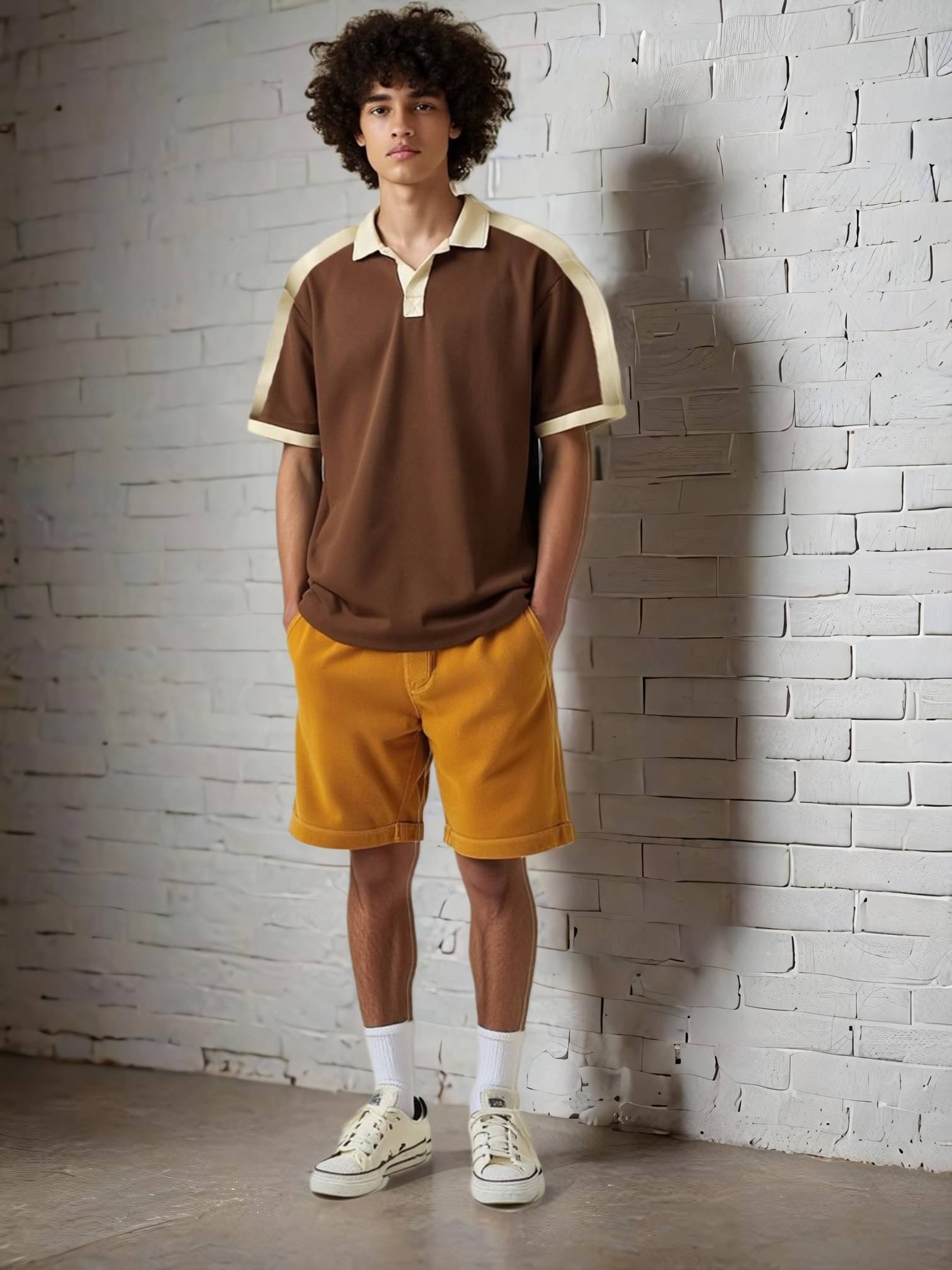 clafoutis Men Cotton Regular Fit Colorblock Polo T Shirt ( Brown ) clafoutis Men Cotton Regular Fit Colorblock Polo T Shirt ( Brown )