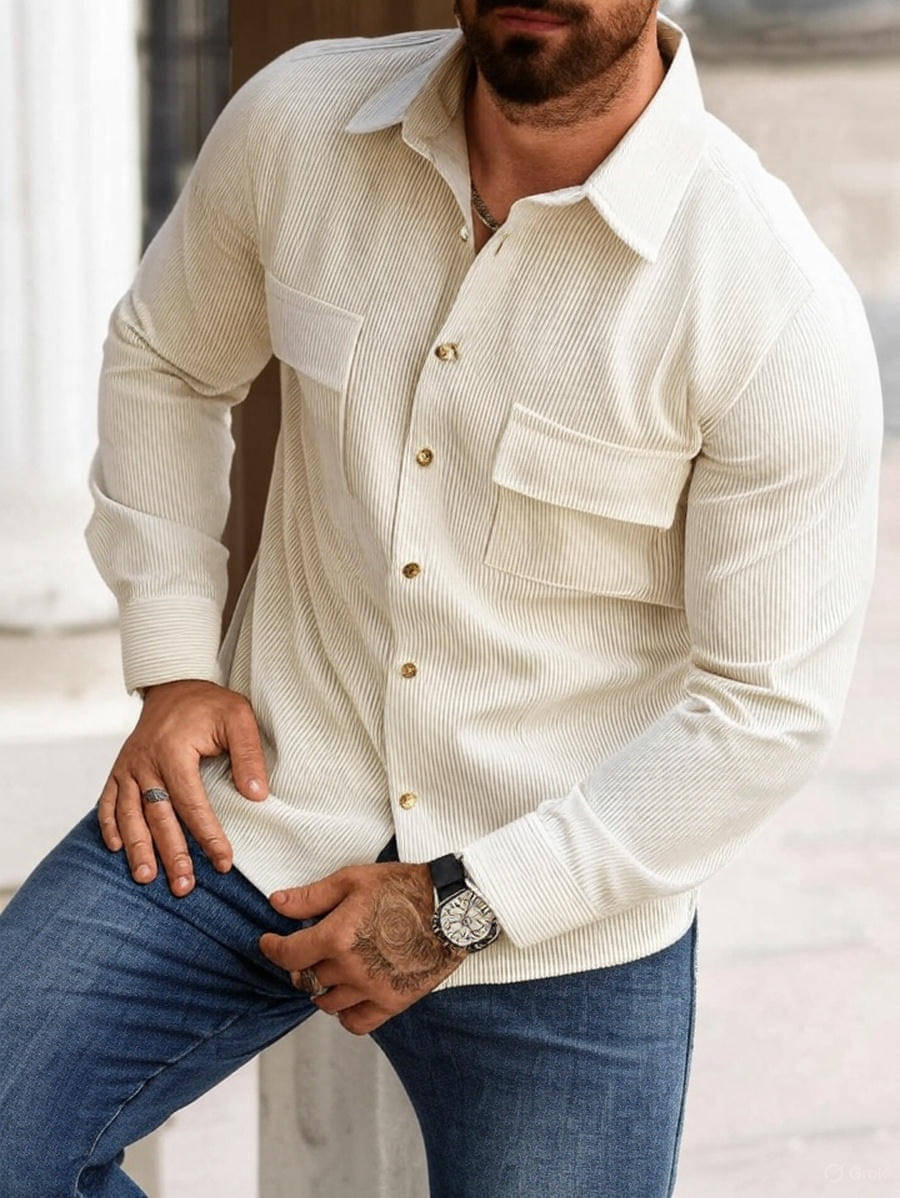     			wanquila Cotton Blend Regular Fit Solids Full Sleeves Men's Casual Shirt - Beige ( Pack of 1 )