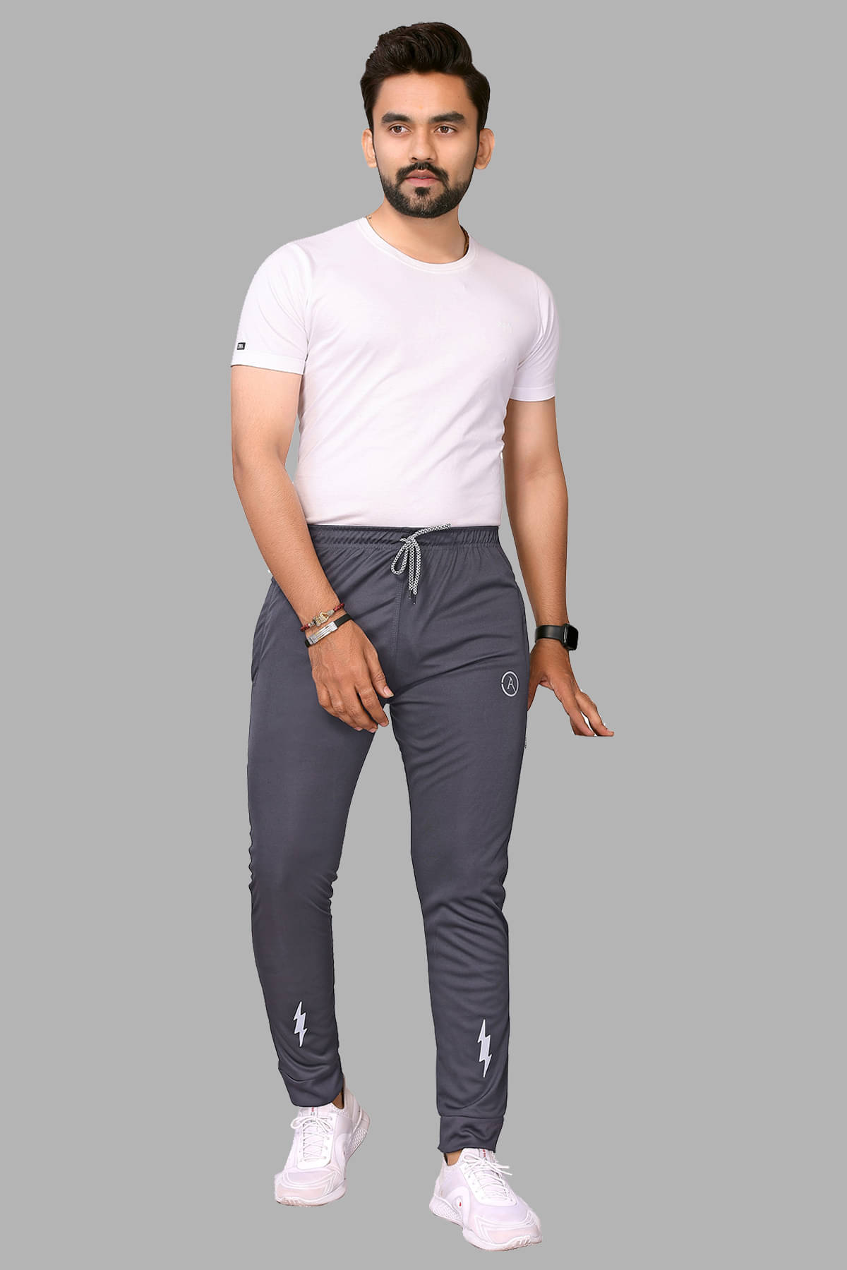     			ANAND SAREES Grey Lycra Men's Trackpants ( Pack of 1 )