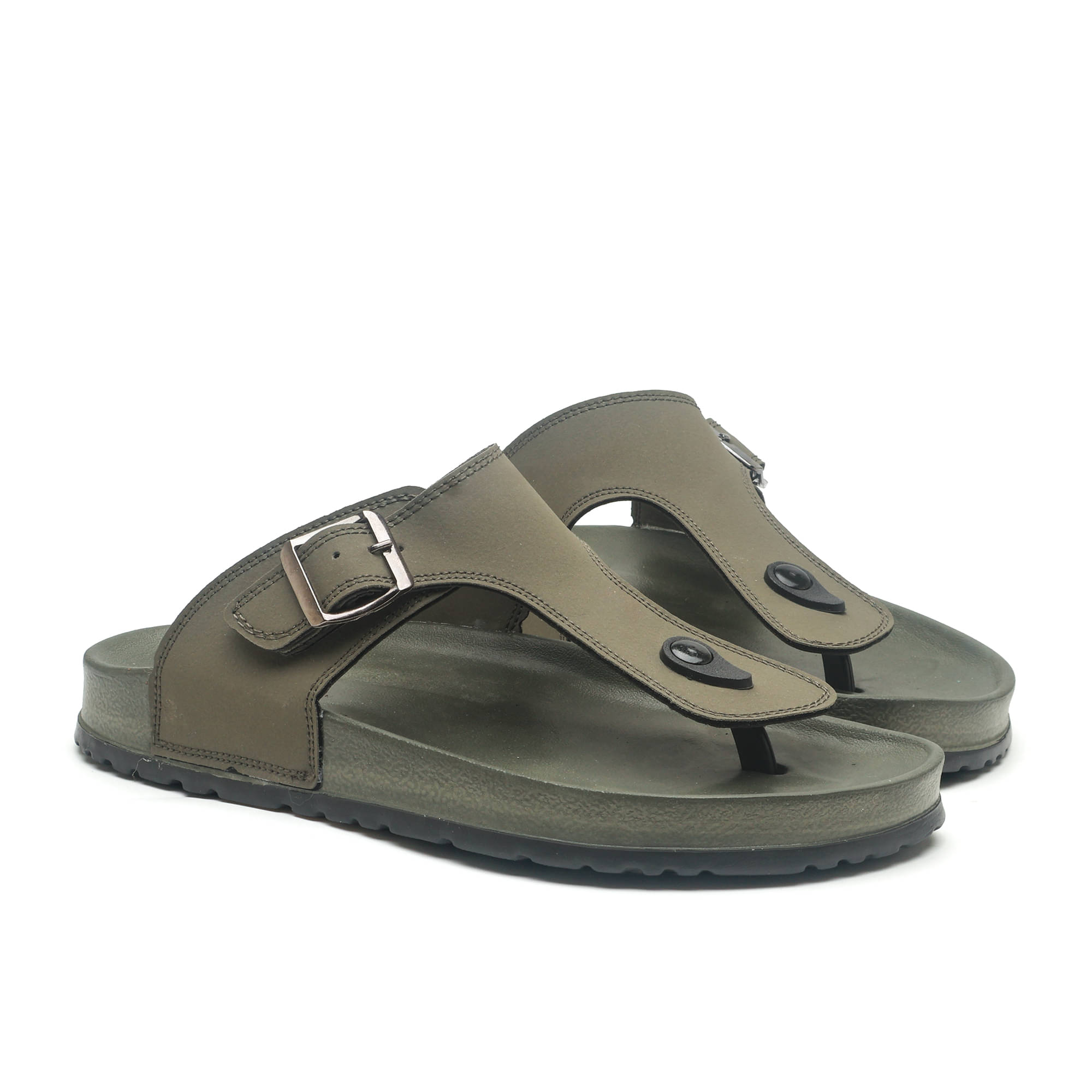     			ASIAN Olive Men's Thong Flip Flop