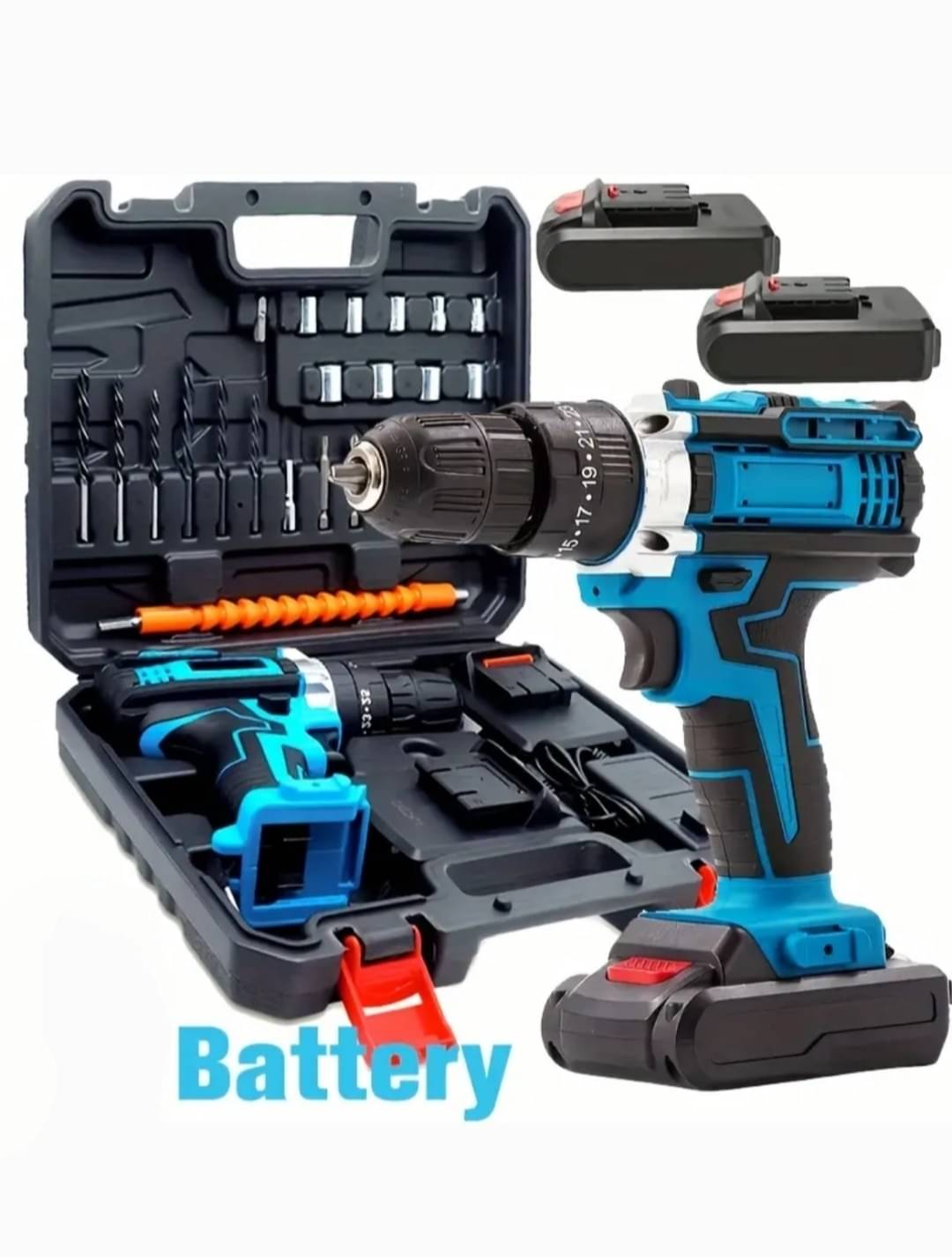     			BLUE BOX - Drill machine 30W 10mm Cordless Drill Kit