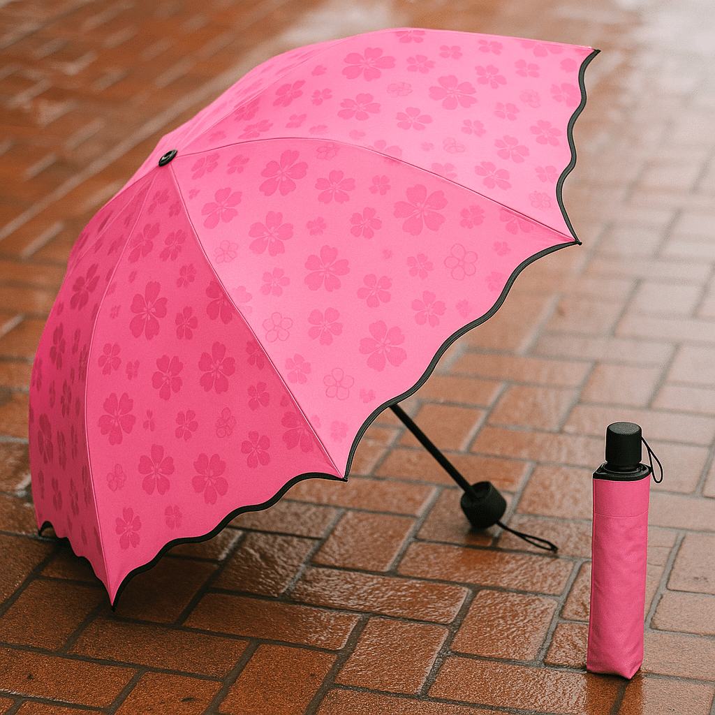 Baskety Pink 2 Fold Umbrella Baskety Pink 2 Fold Umbrella