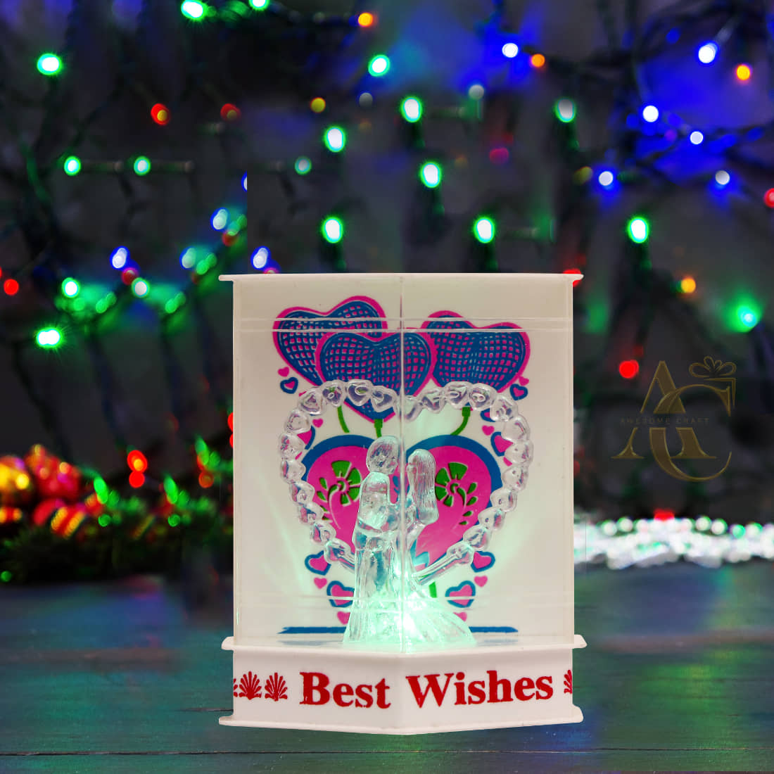 Best Wishes LED Couple Night Lamp  Romantic Light Gift for Anniversary, Wedding, and Engagement
