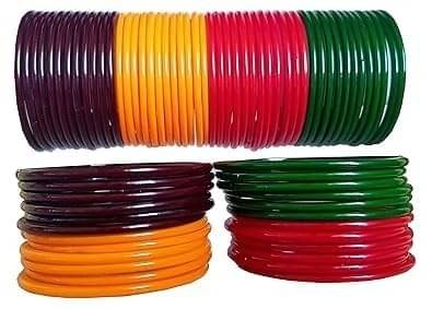     			CROWN EXPORT Multicolor Bangle Set ( Pack of 1 )