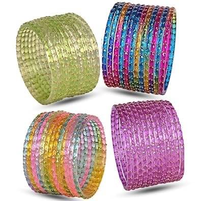     			CROWN EXPORT Multicolor Bangle Set ( Pack of 1 )