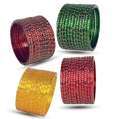 CROWN EXPORT Red Bangle Set ( Pack of 1 ) CROWN EXPORT Red Bangle Set ( Pack of 1 )