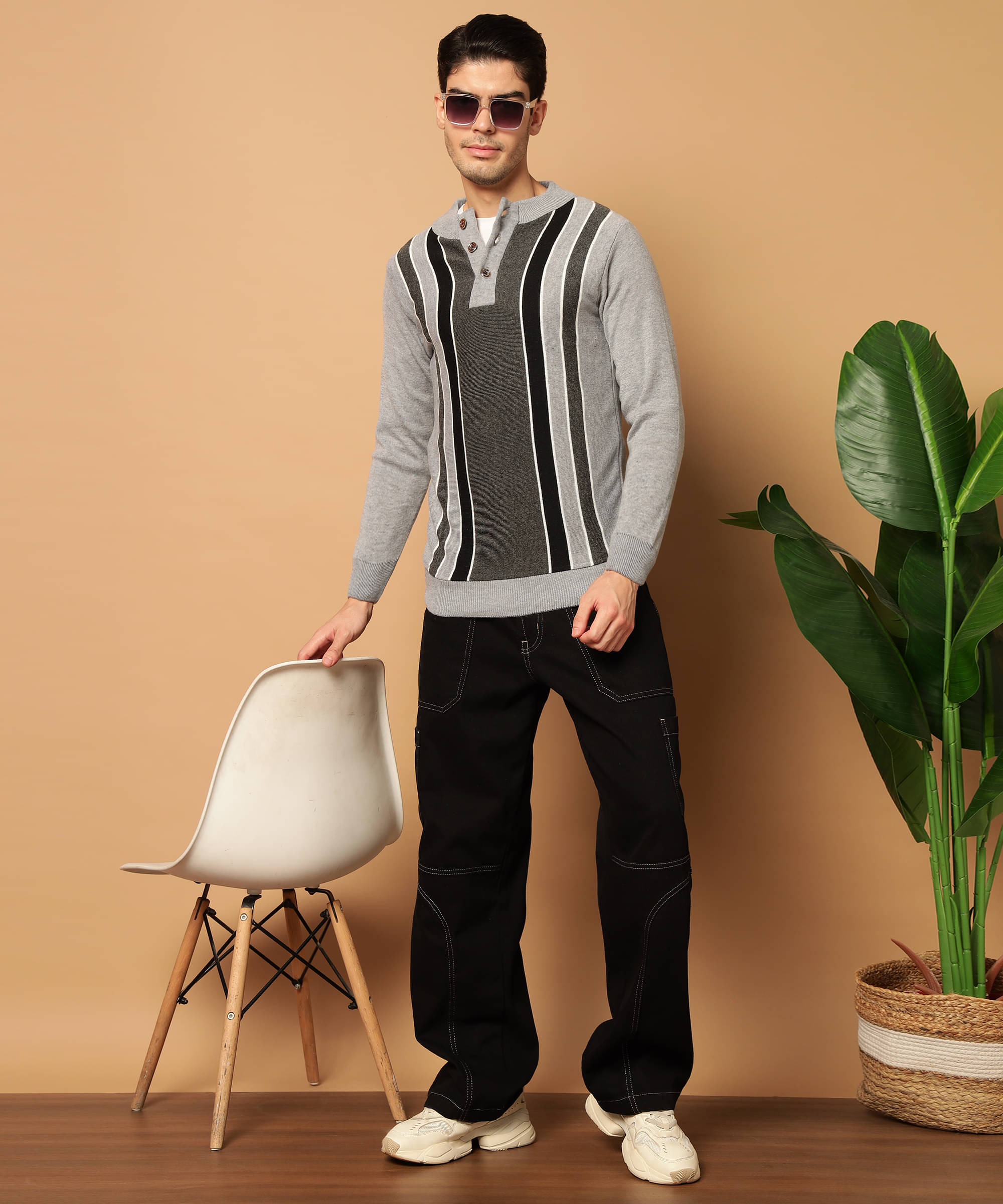 Canblar Woollen Blend Round Neck Men's Full Sleeves Pullover Sweater - Grey ( Pack of 1 ) Canblar Woollen Blend Round Neck Men's Full Sleeves Pullover Sweater - Grey ( Pack of 1 )