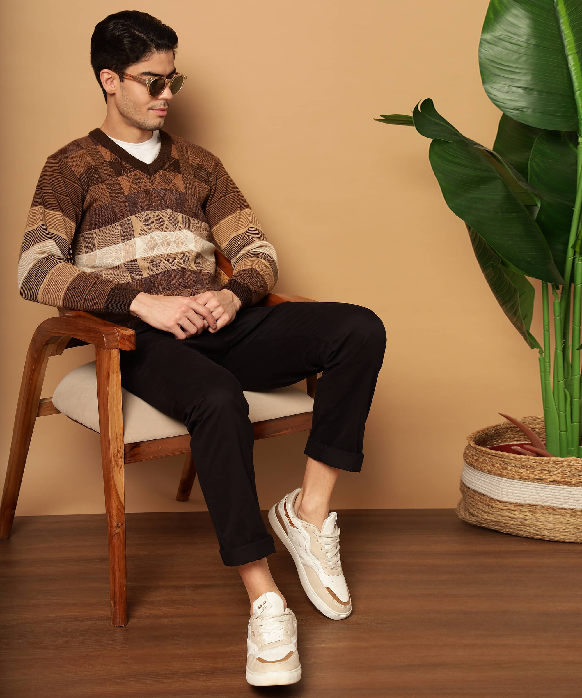 Canblar Woollen Blend Round Neck Men's Full Sleeves Pullover Sweater - Brown ( Pack of 1 ) Canblar Woollen Blend Round Neck Men's Full Sleeves Pullover Sweater - Brown ( Pack of 1 )