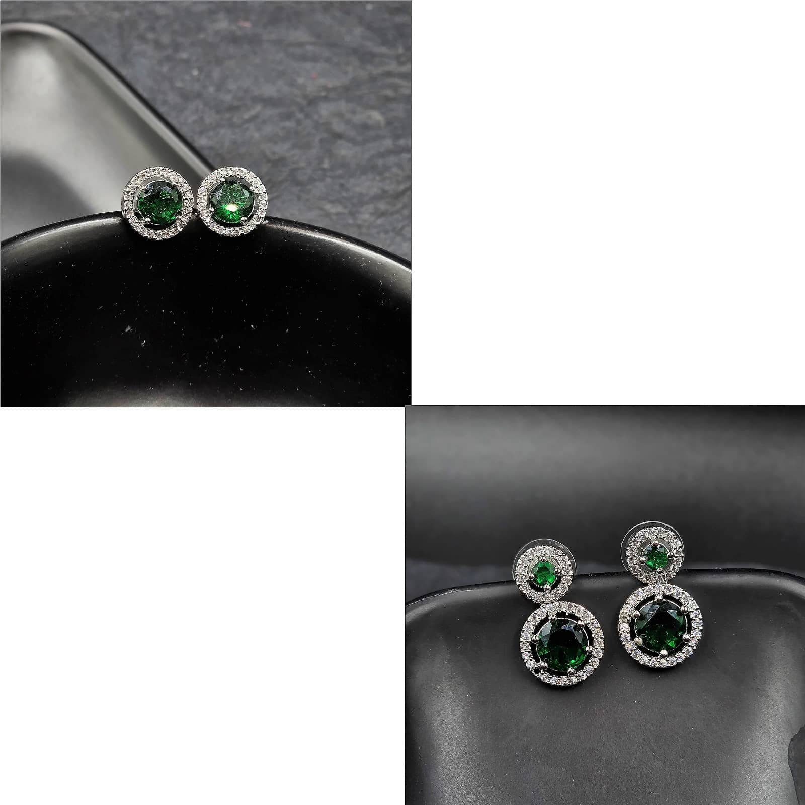 Charms Green Plug Earrings ( Pack of 2 ) - Earrings | Buy online on ZillyBuy