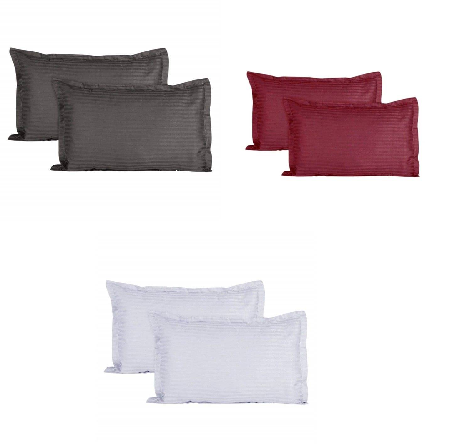 DOMES FAB - Pack of 1 Satin Striped Regular Pillow Cover ( 45.72 cm(18) x 71.12 cm(28) ) - Purple DOMES FAB - Pack of 1 Satin Striped Regular Pillow Cover ( 45.72 cm(18) x 71.12 cm(28) ) - Purple