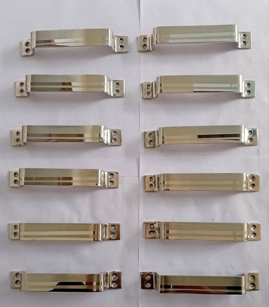 Onmax Stainless steel 4 Inches Handle for Home & kitchen Doors/ Cabinet/ Window Satin Silver finish (Pack Of 12 Pcs) PH042L