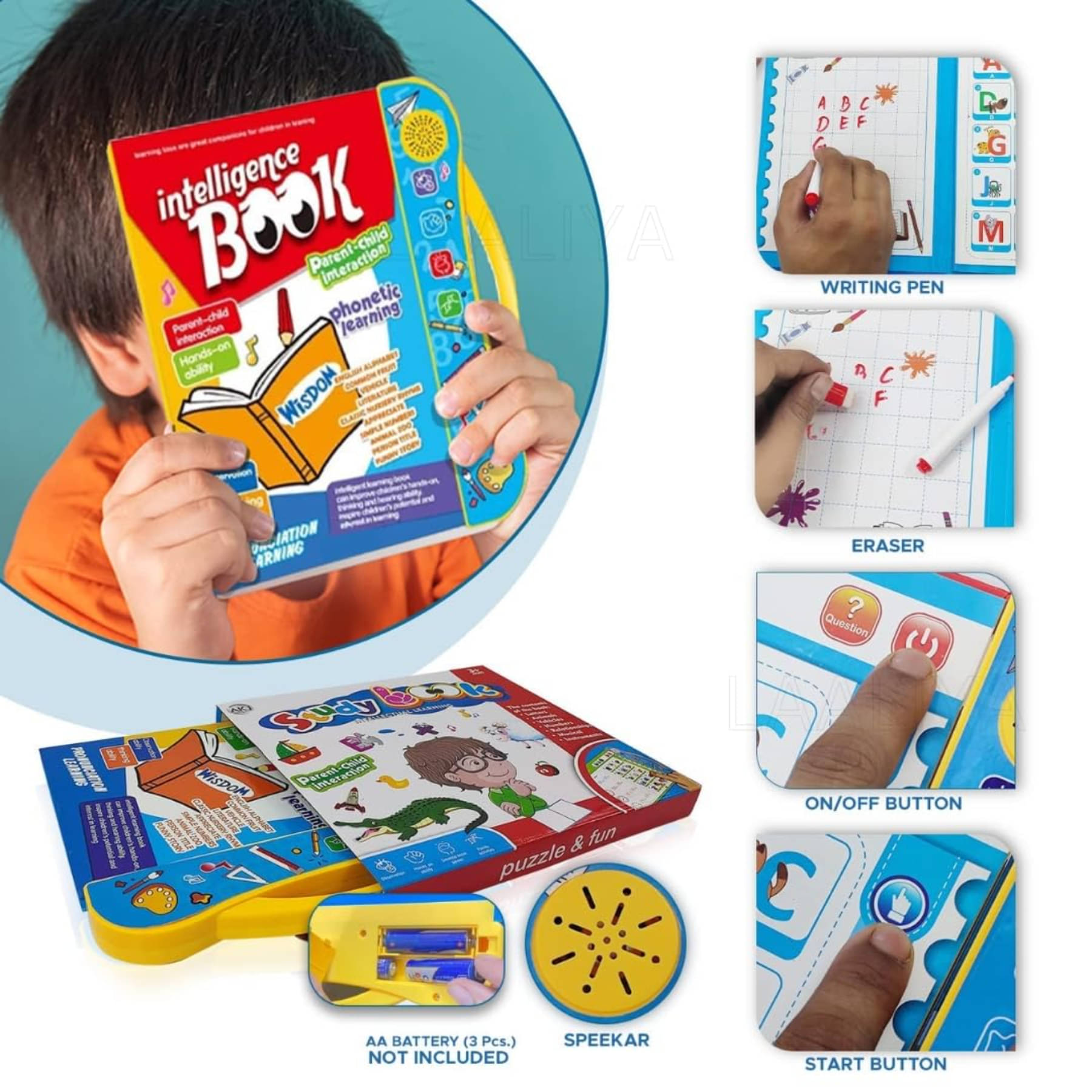     			Esnapy Interactive Sound Book for Toddlers | Touch & Listen Musical Learning Book with Phonetics, Words, and Sounds | Early Educational Toy for Kids 5