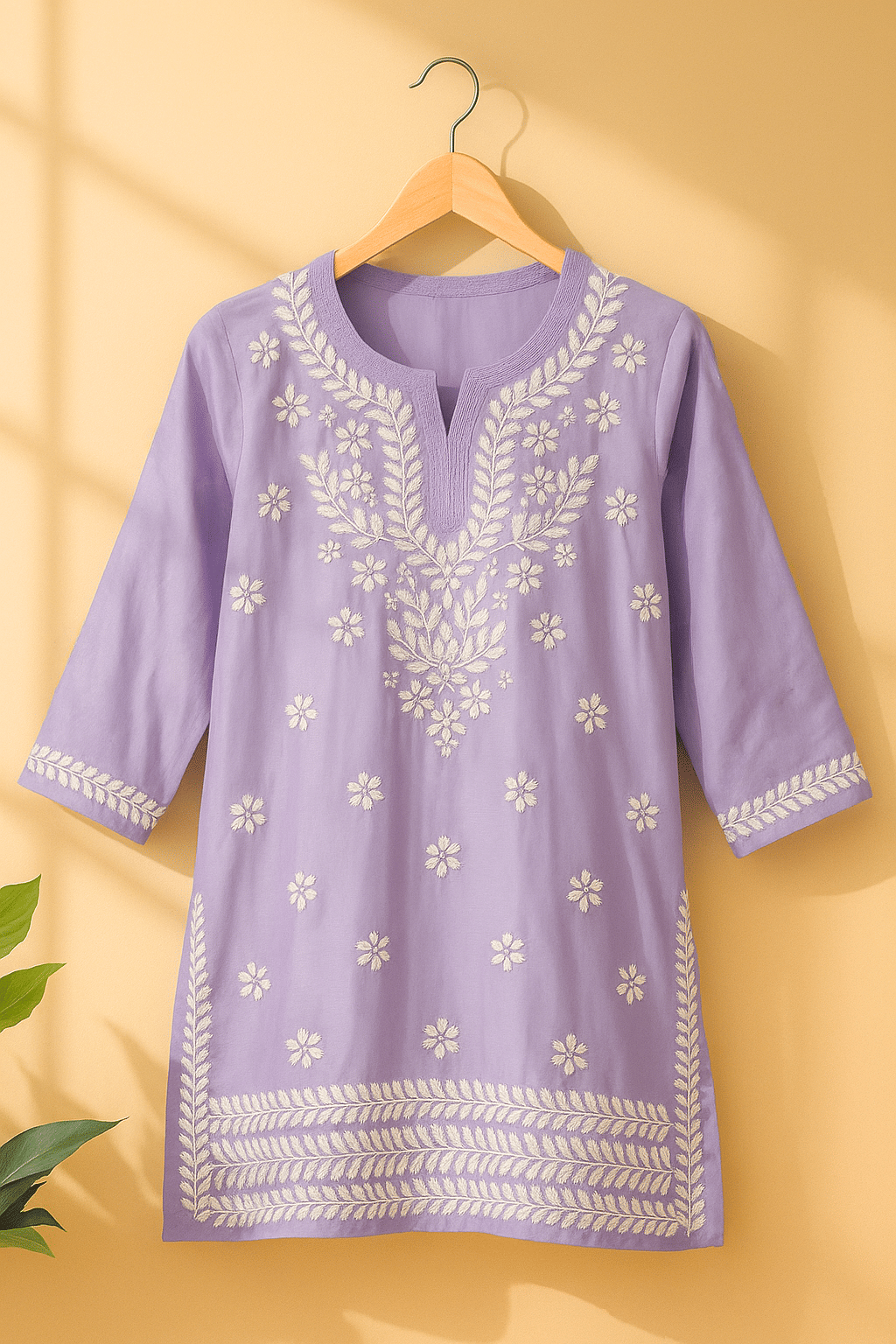Estela Women Rayon Embroidered Straight Kurti ( Yellow ) - Kurtis, Tunics | Buy online on ZillyBuy