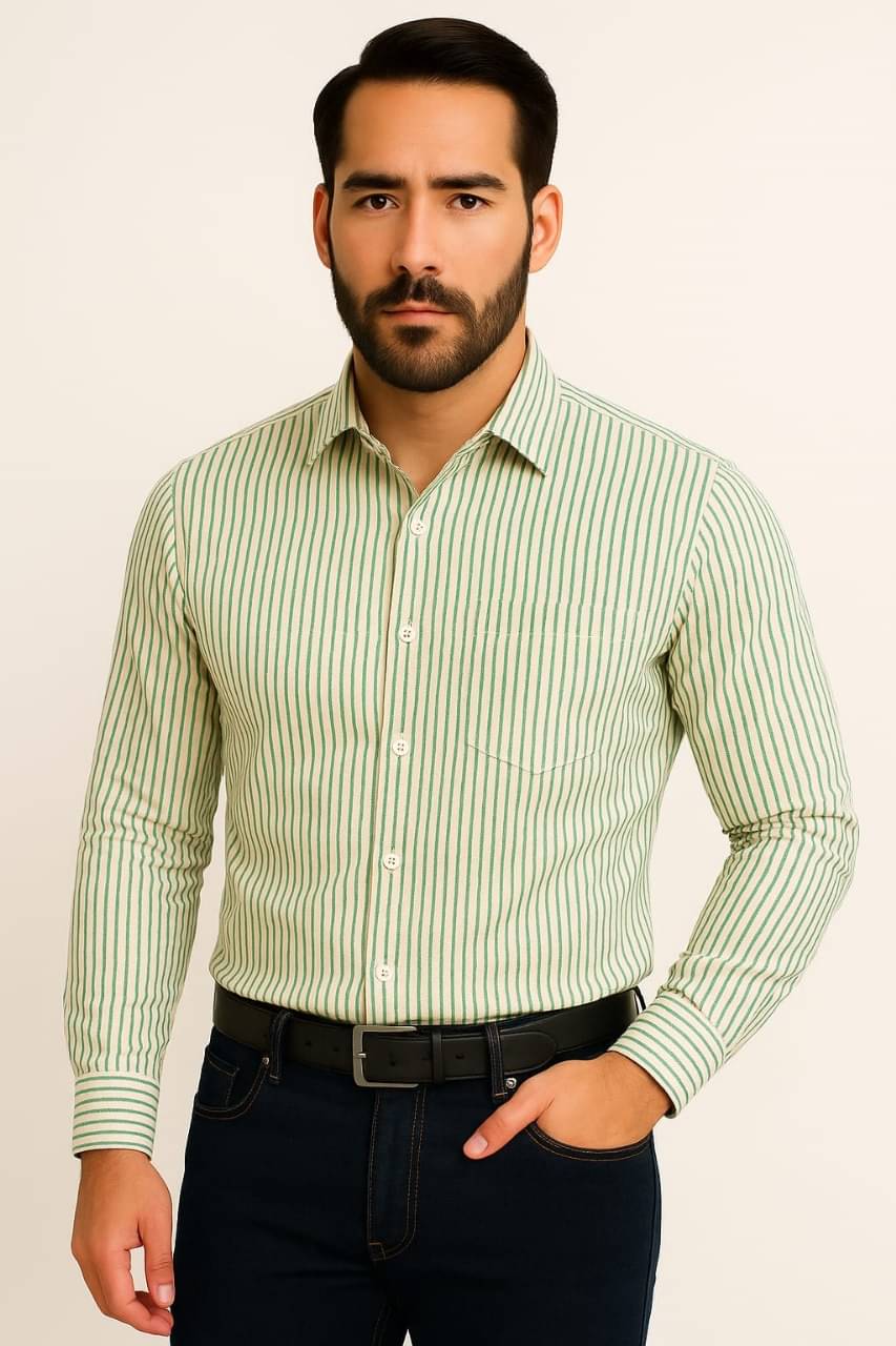 FABRIZER 100% Cotton Regular Fit Striped Full Sleeves Men's Casual Shirt - Multicolor ( Pack of 1 ) FABRIZER 100% Cotton Regular Fit Striped Full Sleeves Men's Casual Shirt - Multicolor ( Pack of 1 )