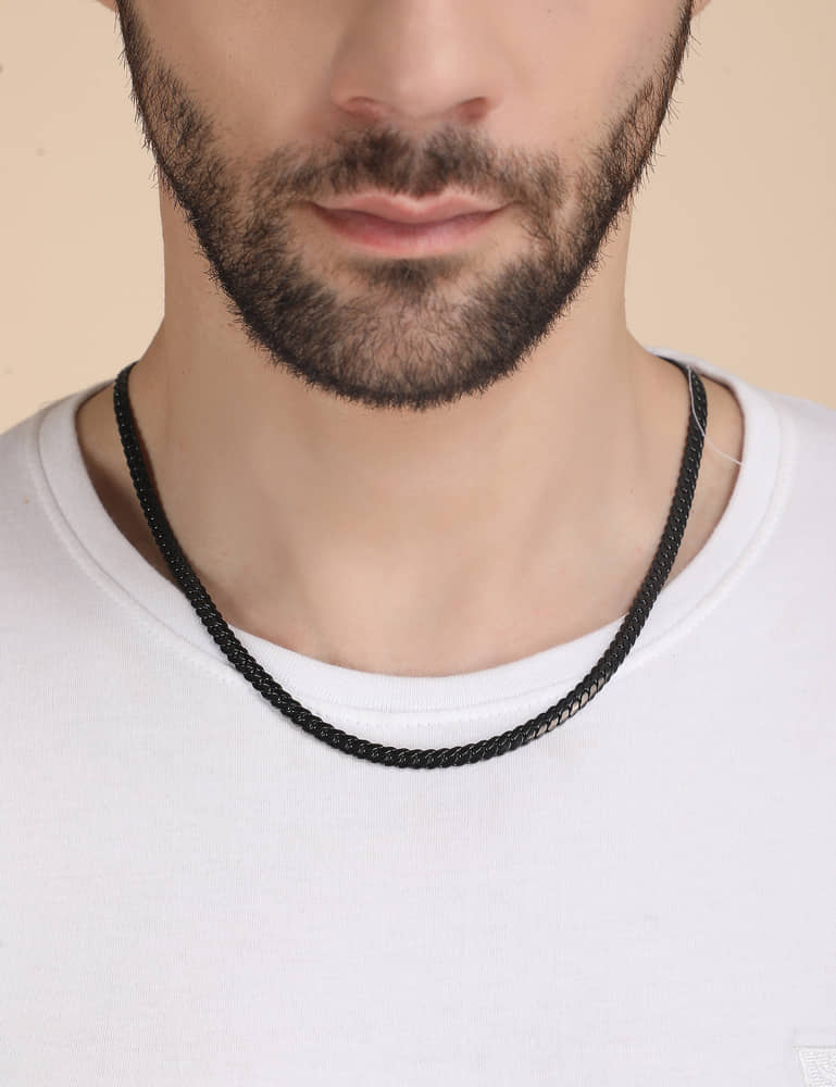 FASHION FRILL Silver Plated Stainless Steel Chain ( Pack of 1 )