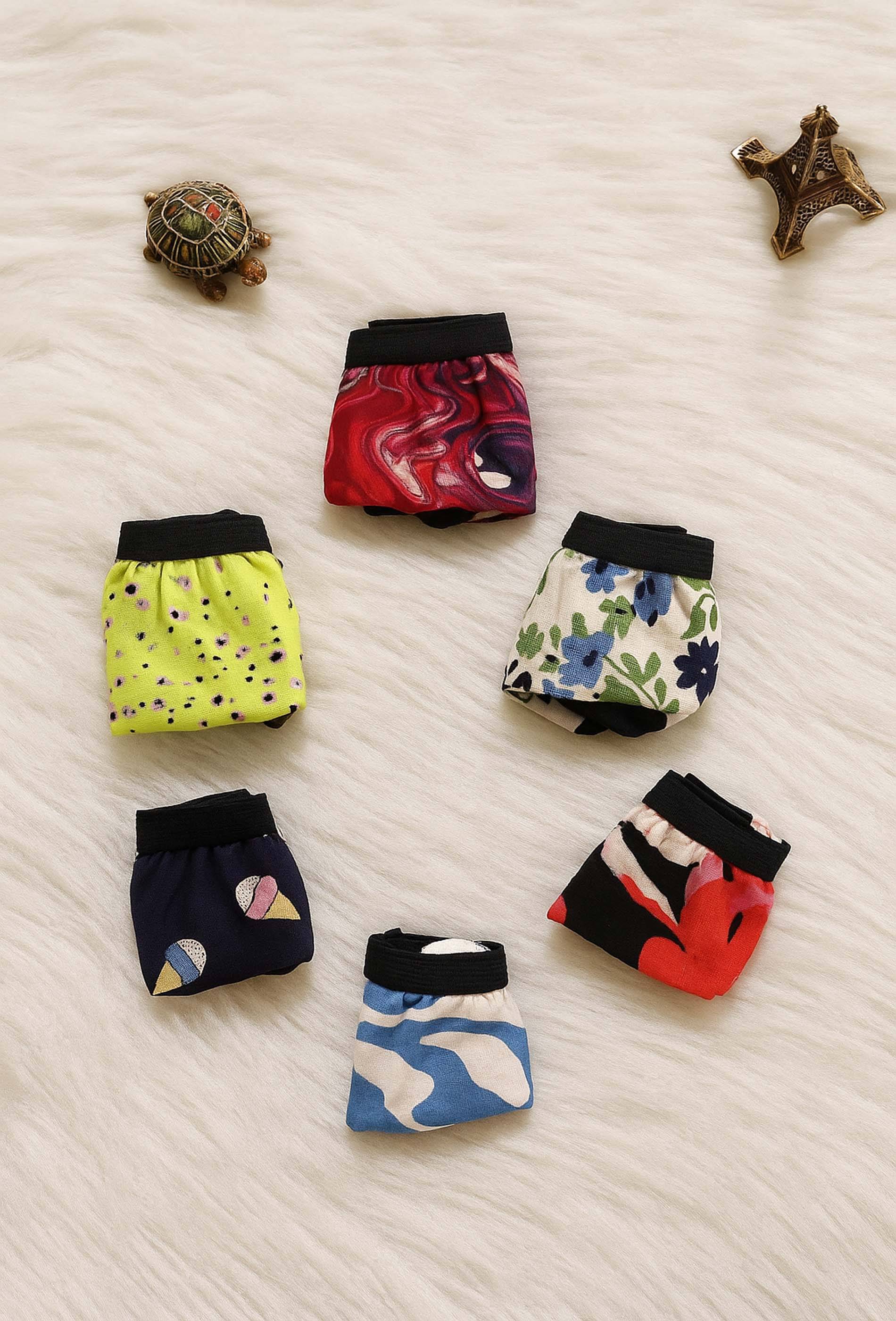     			G Beauty Pack of 6 Cotton Bloomers For Girls ( Multicolor )