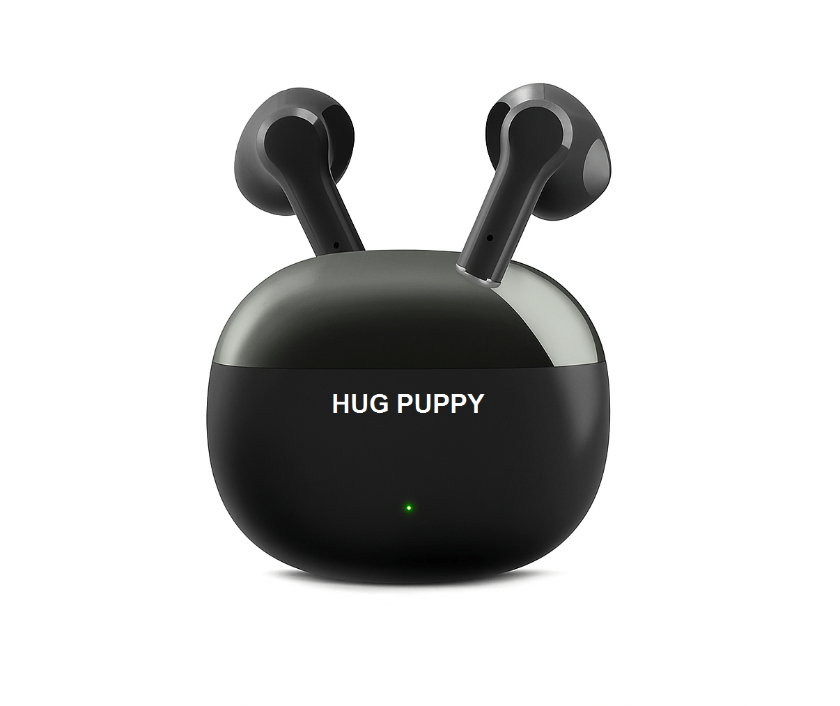     			HUG PUPPY True Wireless Earbuds | 48Hrs Playtime with Charging Case | Type-C Fast Charging | Deep Bass & Clear Calls | Bluetooth 5.3 Earbuds for Android & iOS (Black)