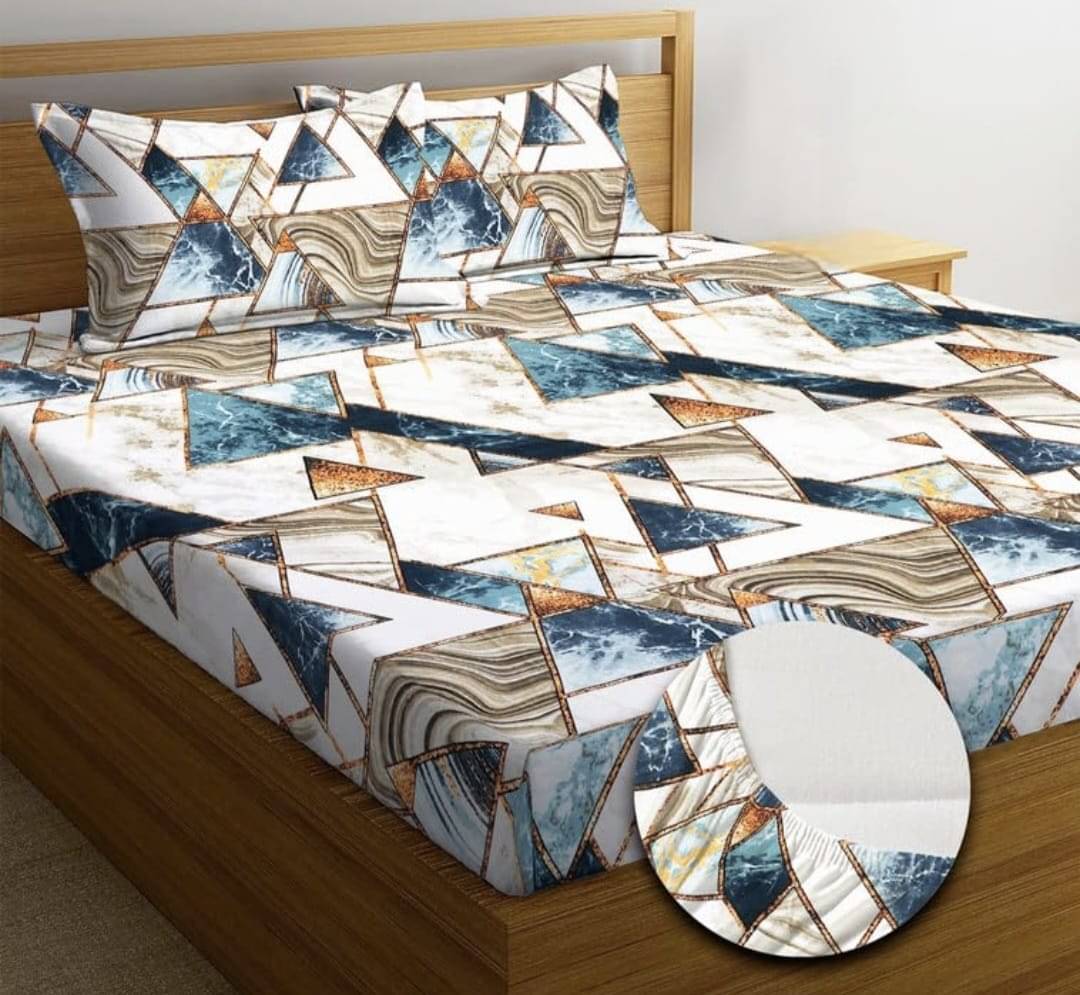 HomeSpire Glace Cotton 1 Double Queen Bedsheet with 2 Pillow Covers ( Off White ) HomeSpire Glace Cotton 1 Double Queen Bedsheet with 2 Pillow Covers ( Off White )
