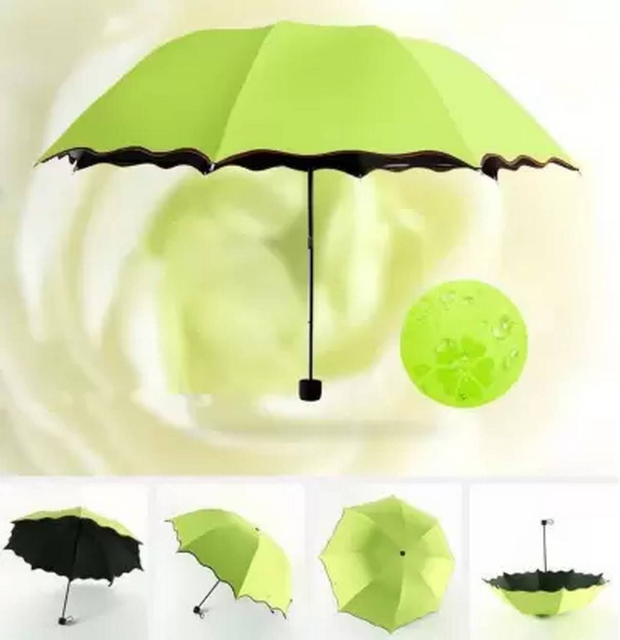    			Infispace Green 3 Fold Umbrella