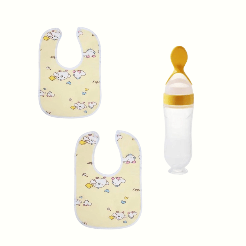 KALRA MAGIC Multi-Colour Cotton Bibs - Set of 3 KALRA MAGIC Multi-Colour Cotton Bibs - Set of 3