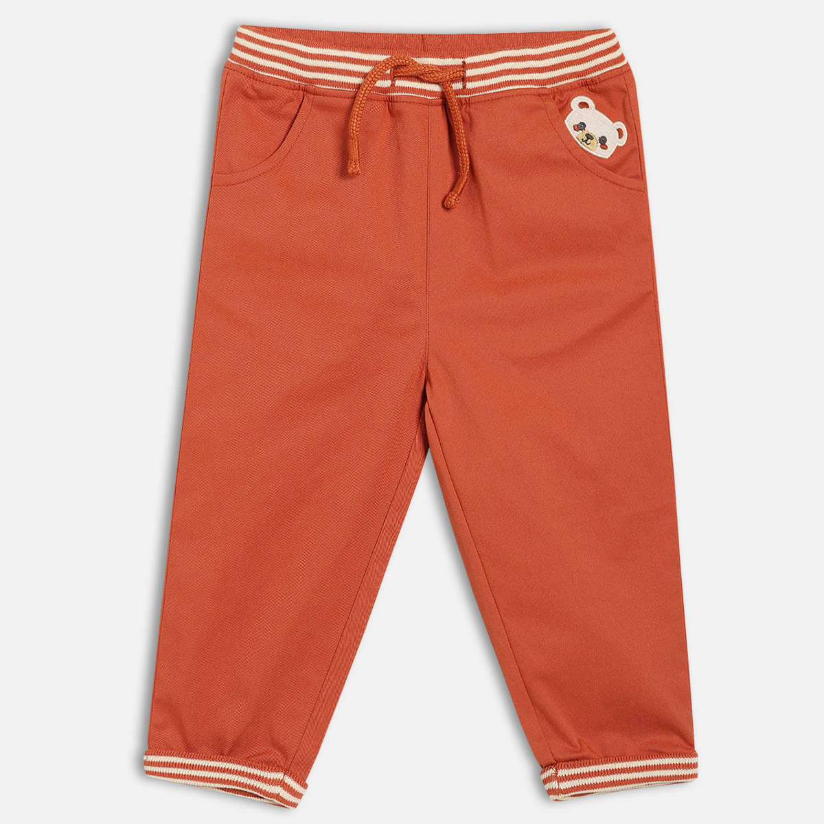     			MINI KLUB Pack of 1 Boys Cotton Pants ( Rust )