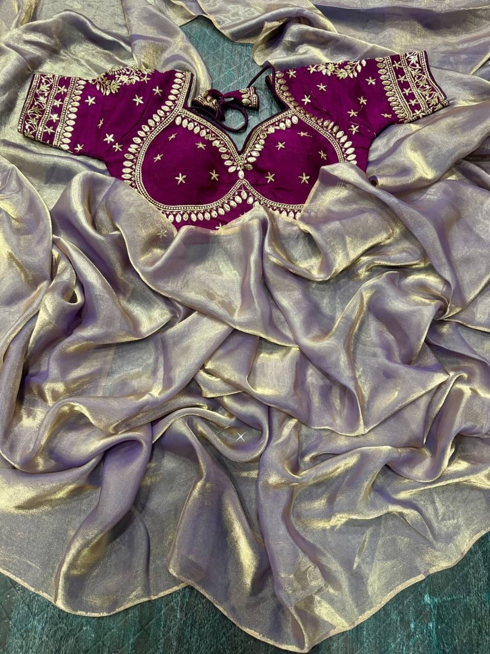     			Maruti Traders Art Silk Embroidered Saree With Stitched Blouse ( Wine )