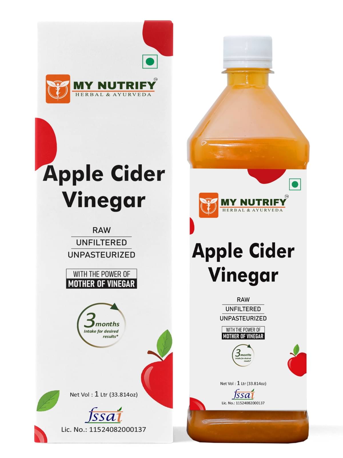 My Nutrify Herbal & Ayurveda’s Apple Cider Vinegar- 1000ml | Raw, Unfiltered & With Mother | Aids Digestion, Detox, Supports Weight Management, Boosts Immunity, Improves Skin & Hair Health | 1000ml My Nutrify Herbal & Ayurveda’s Apple Cider Vinegar- 1000ml | Raw, Unfiltered & With Mother | Aids Digestion, Detox, Supports Weight Management, Boosts Immunity, Improves Skin & Hair Health | 1000ml