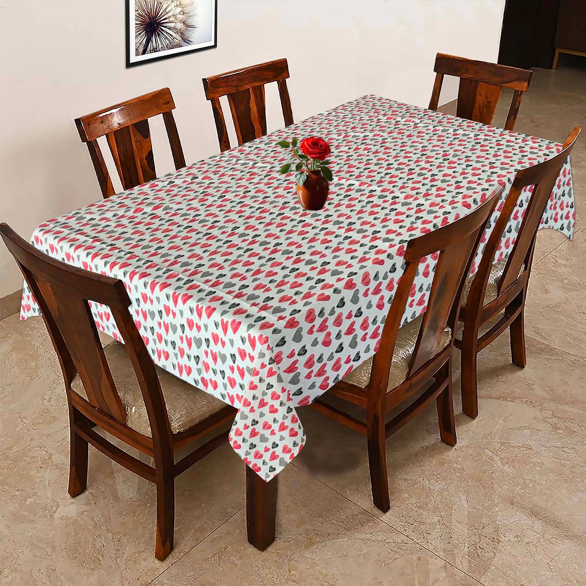 Oasis Home Tex Printed Cotton 8 Seater Rectangle Table Cover & Table Mats ( 228 x 152 ) cm Pack of 1 Pink Oasis Home Tex Printed Cotton 8 Seater Rectangle Table Cover & Table Mats ( 228 x 152 ) cm Pack of 1 Pink