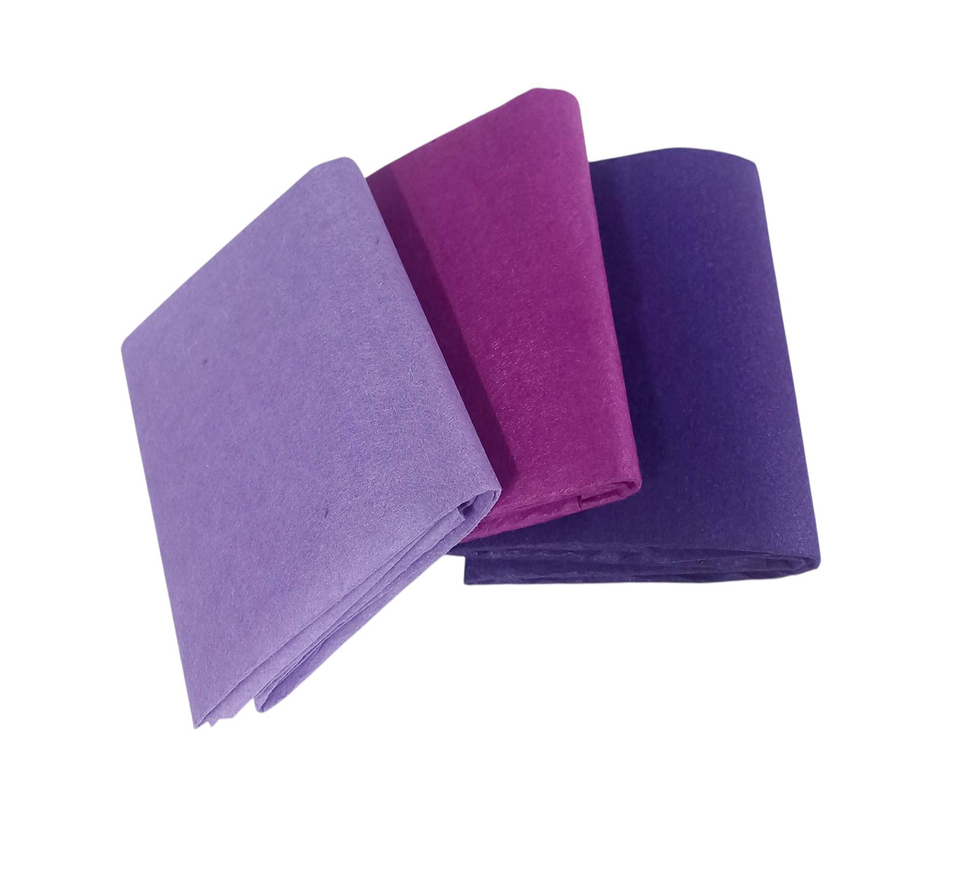     			PRANSUNITA Pack of 3 Purple Shades Felt Fabric Sheet Stiff (Hard) Size 19” x 21” inch - School DIY Crafts Patchwork, Table & Board Backdrops, Embroidery Sewing- 3 pcs (Purple Shades)