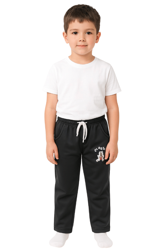     			Paryag Pack of 1 Boys Fleece Trackpant ( Black )