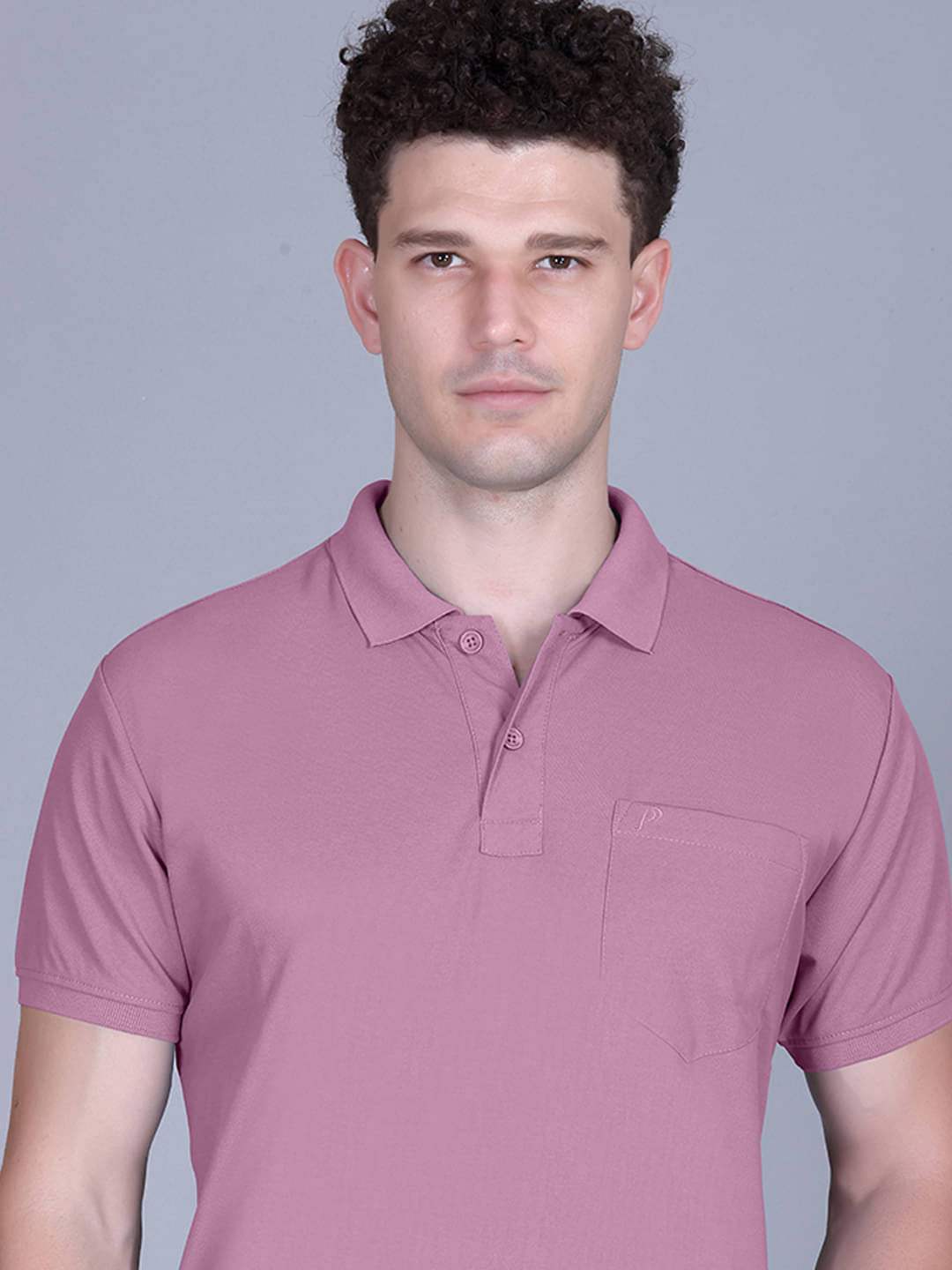     			Promount Men Polyester Regular Fit Solid Polo T Shirt ( Pink )