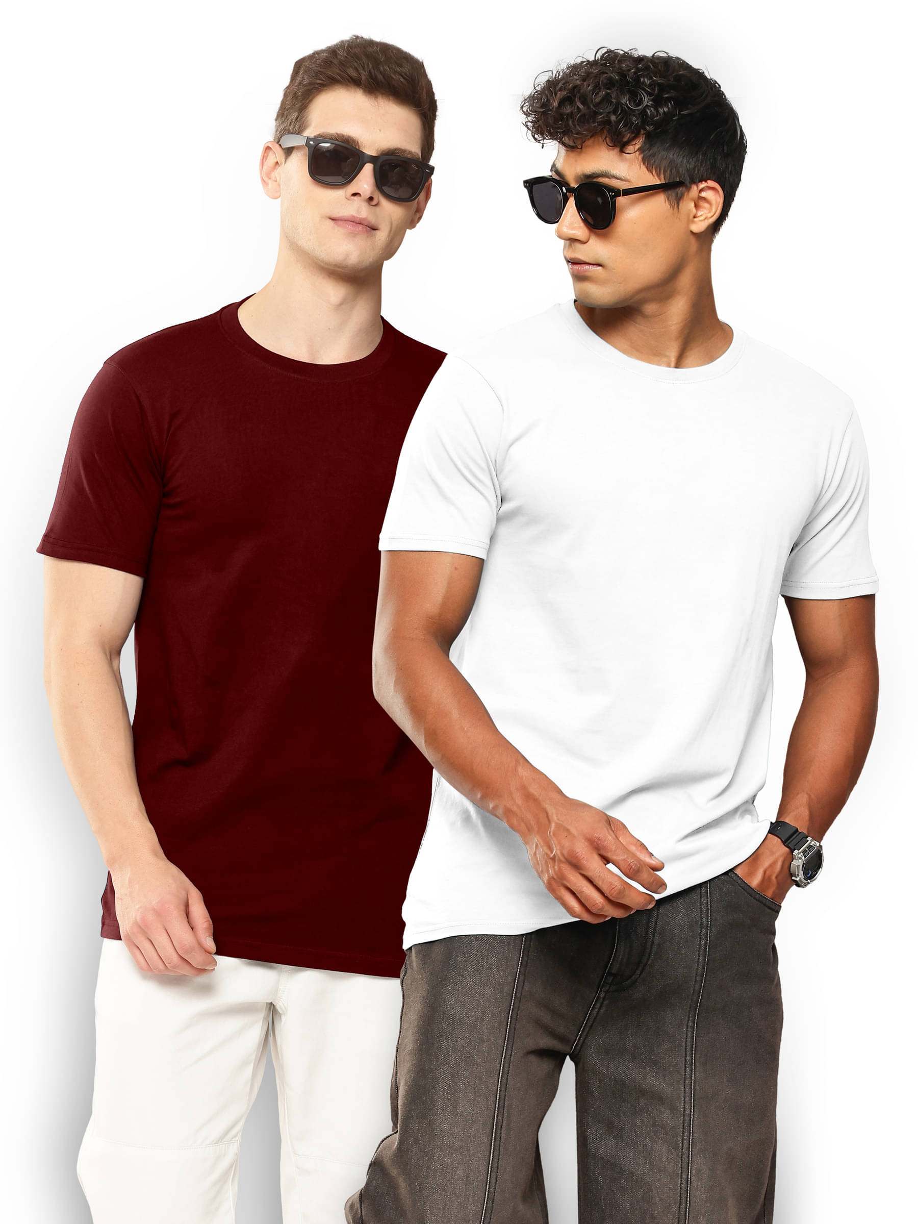 QCUT Men Cotton Blend Regular Fit Self Design T-Shirt ( Multicolor9 ) QCUT Men Cotton Blend Regular Fit Self Design T-Shirt ( Multicolor9 )