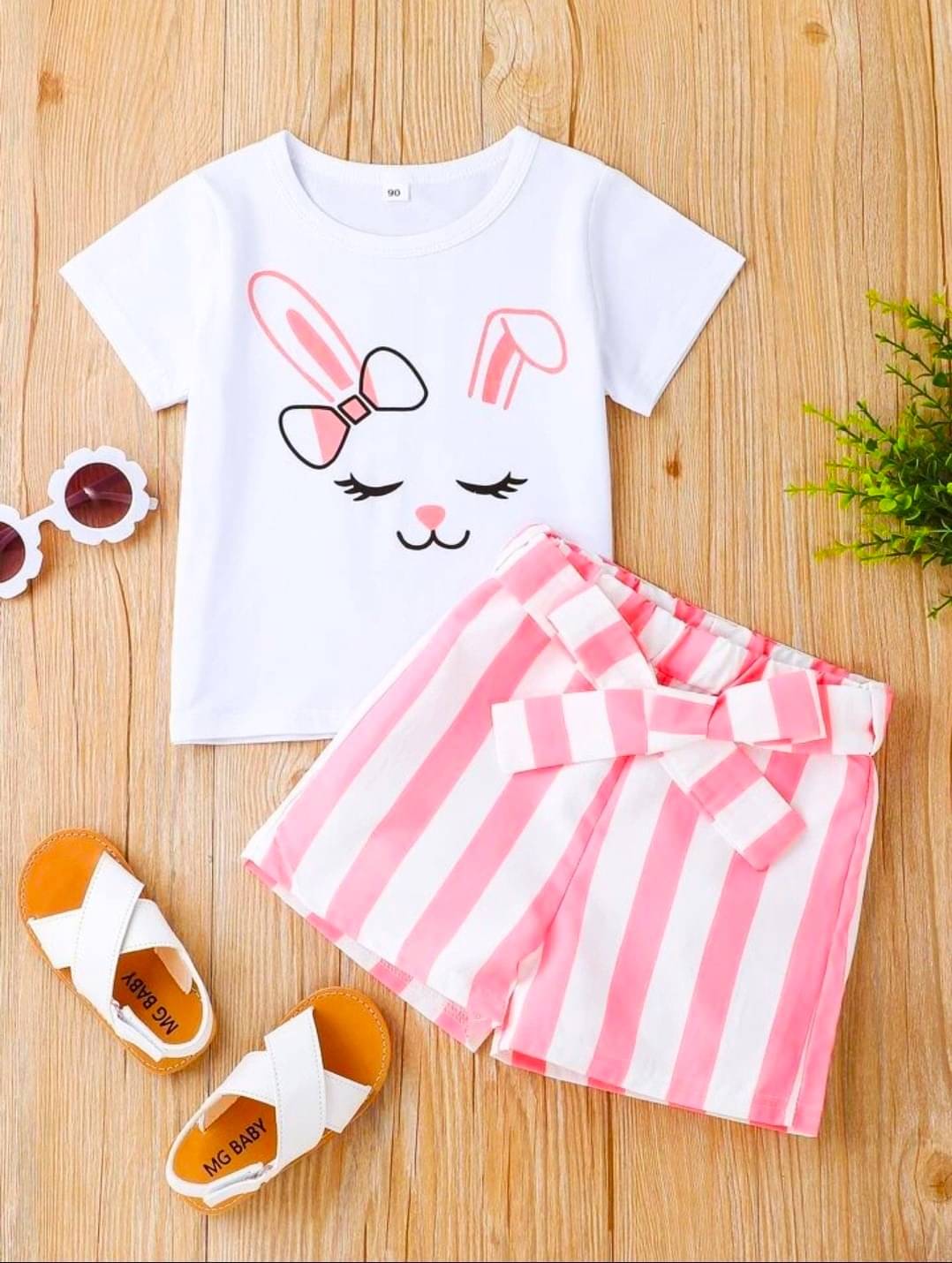     			R.POLO Pack of 1 Girls 100% Cotton T-shirt & Pants ( White )