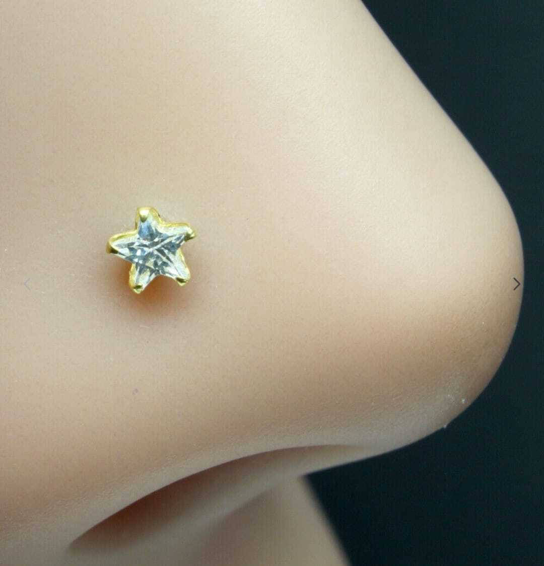     			RENU CREATION , Diamond Gold-plated, Rhodium Plated Brass, Metal, Alloy, Stone Nose Ring ()