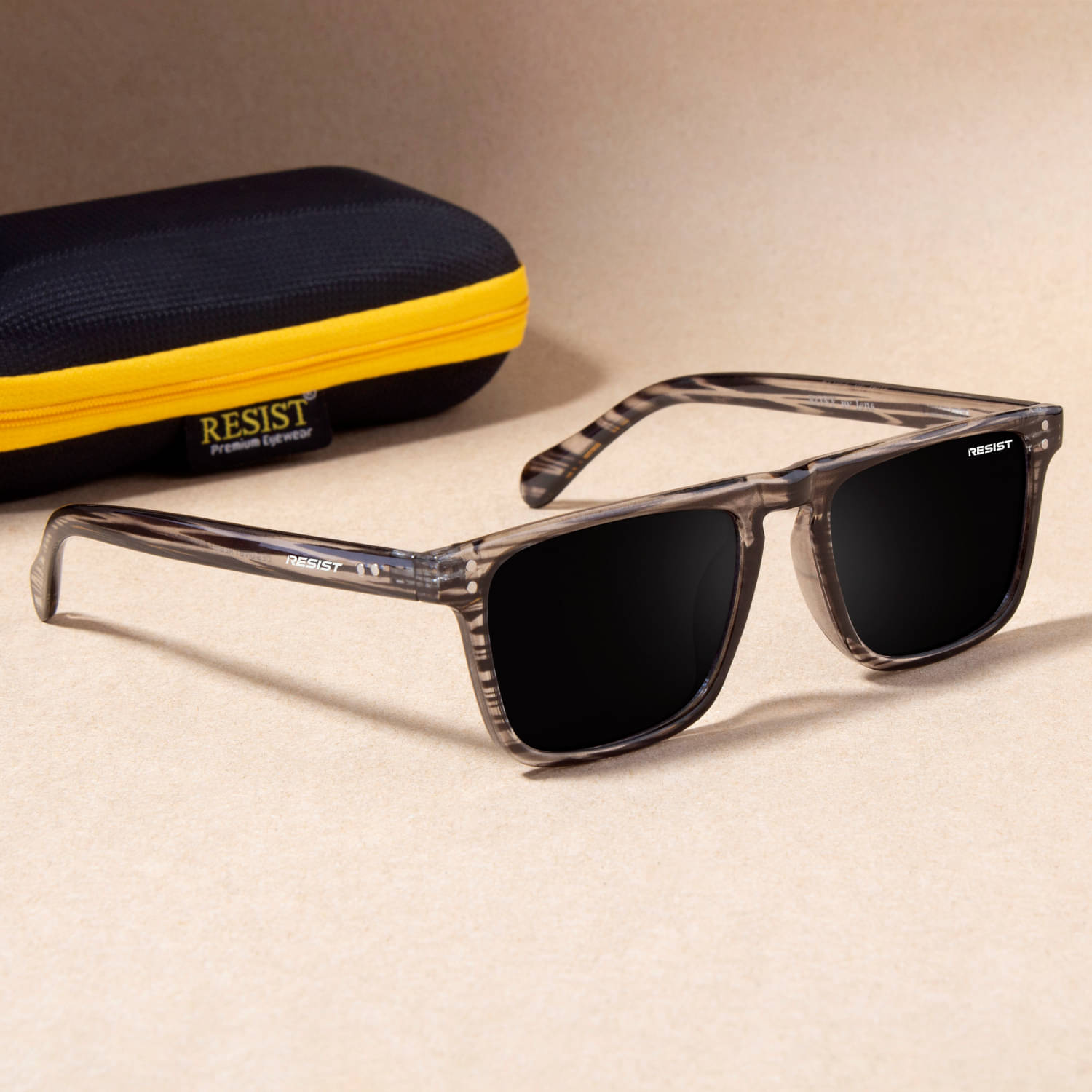     			RESIST EYEWEAR Light Grey Square Sunglasses ( Pack of 1 )