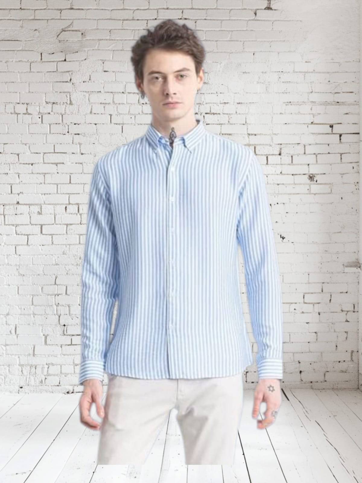 Radhe Enterpris Cotton Regular Fit Full Sleeves Men's Formal Shirt - Blue ( Pack of 1 ) Radhe Enterpris Cotton Regular Fit Full Sleeves Men's Formal Shirt - Blue ( Pack of 1 )