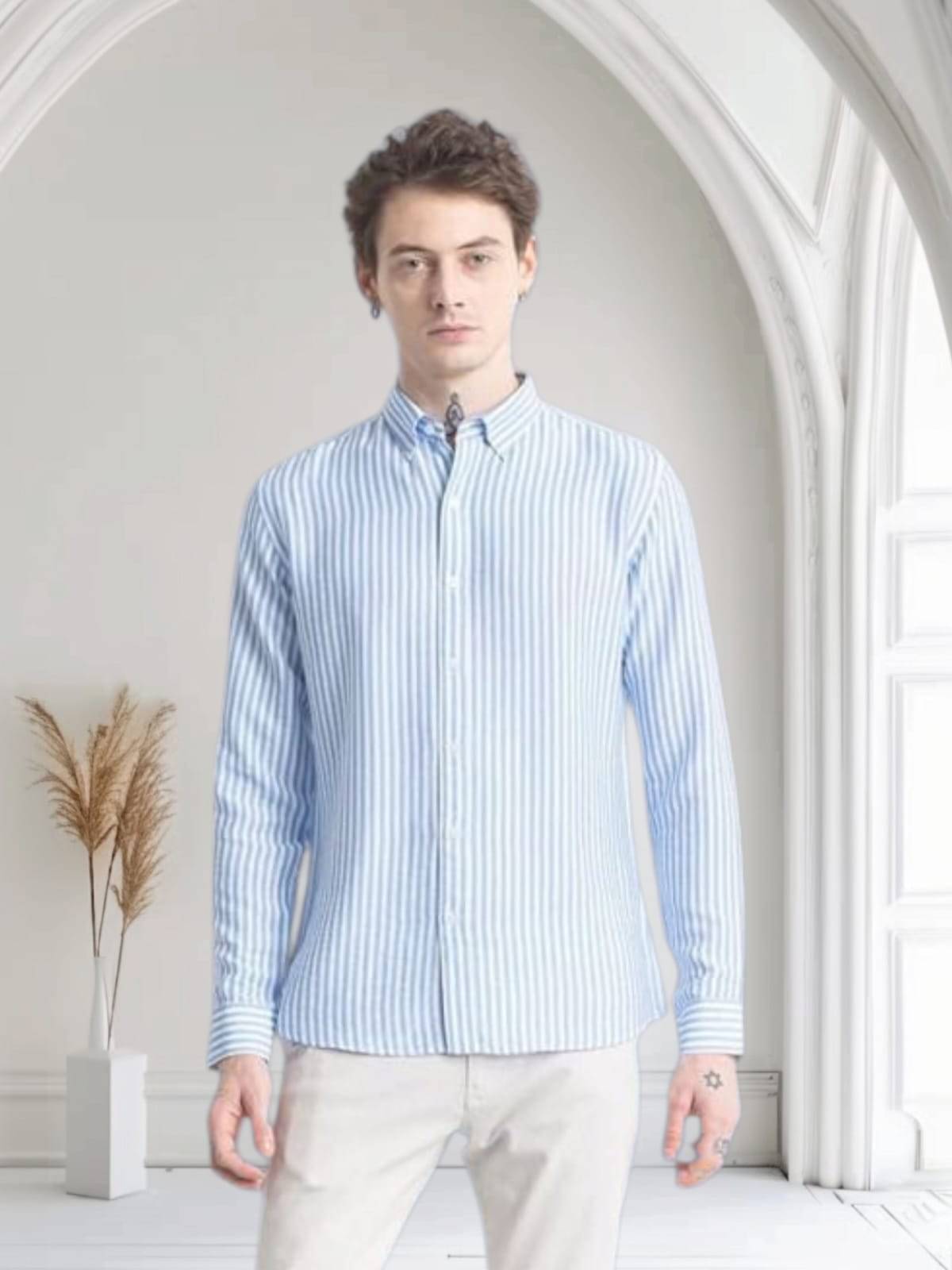 Radhe Enterpris Cotton Regular Fit Full Sleeves Men's Formal Shirt - Blue ( Pack of 1 ) Radhe Enterpris Cotton Regular Fit Full Sleeves Men's Formal Shirt - Blue ( Pack of 1 )