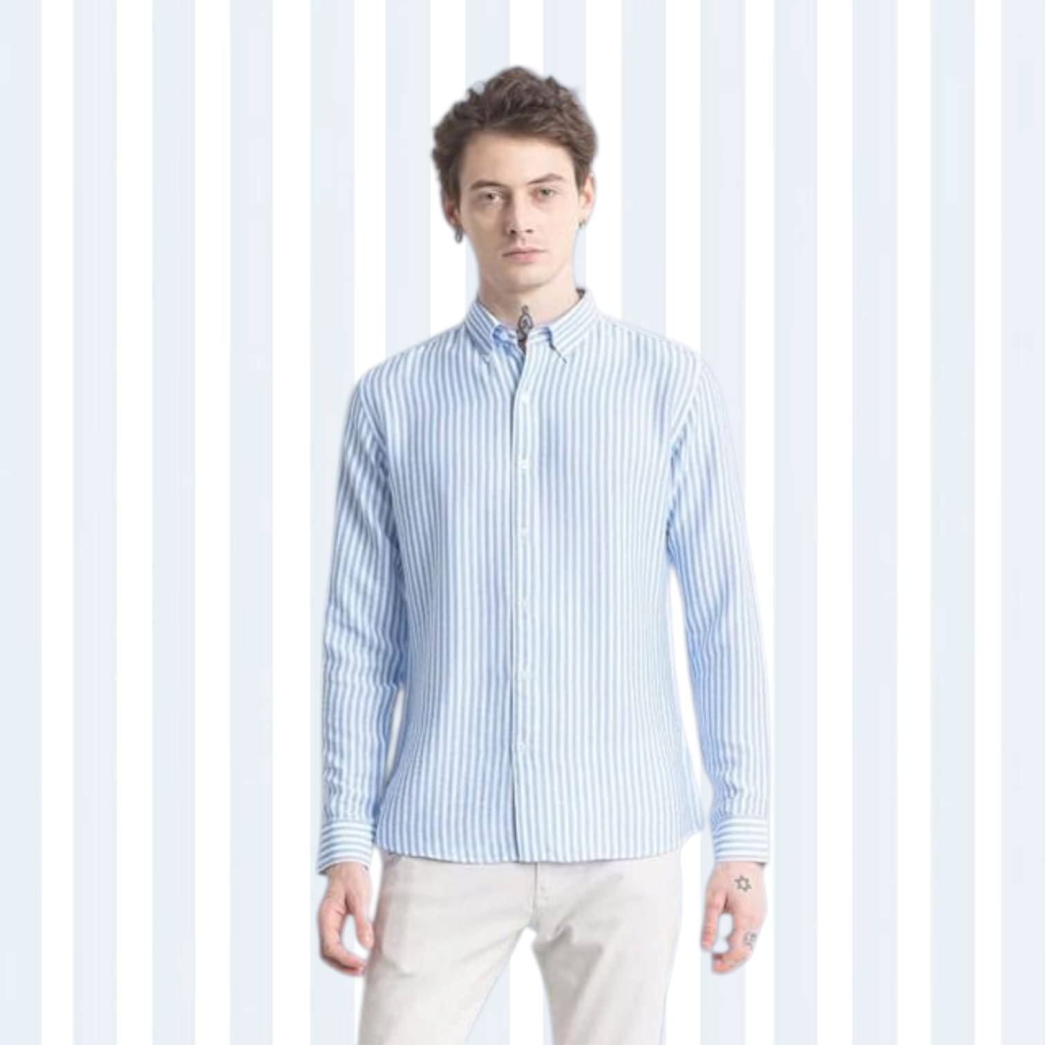 Radhe Enterpris Cotton Regular Fit Full Sleeves Men's Formal Shirt - Blue ( Pack of 1 ) Radhe Enterpris Cotton Regular Fit Full Sleeves Men's Formal Shirt - Blue ( Pack of 1 )