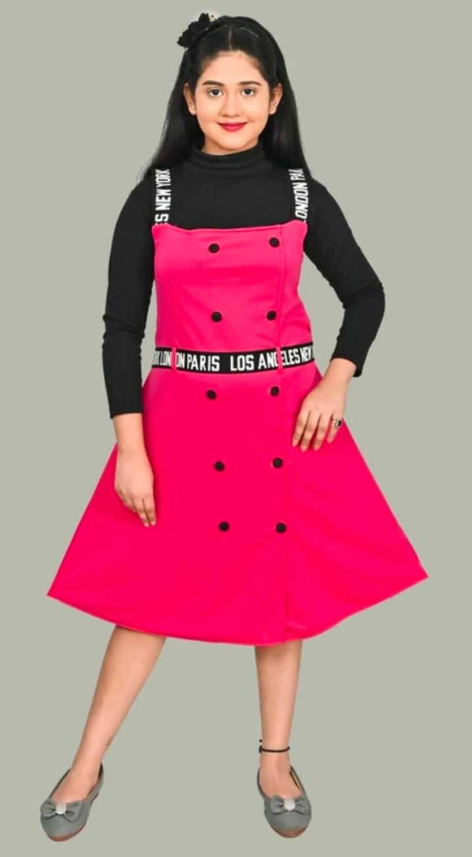 SM glob Cotton Blend Frock For Girls ( Pack of 1 , Pink ) SM glob Cotton Blend Frock For Girls ( Pack of 1 , Pink )
