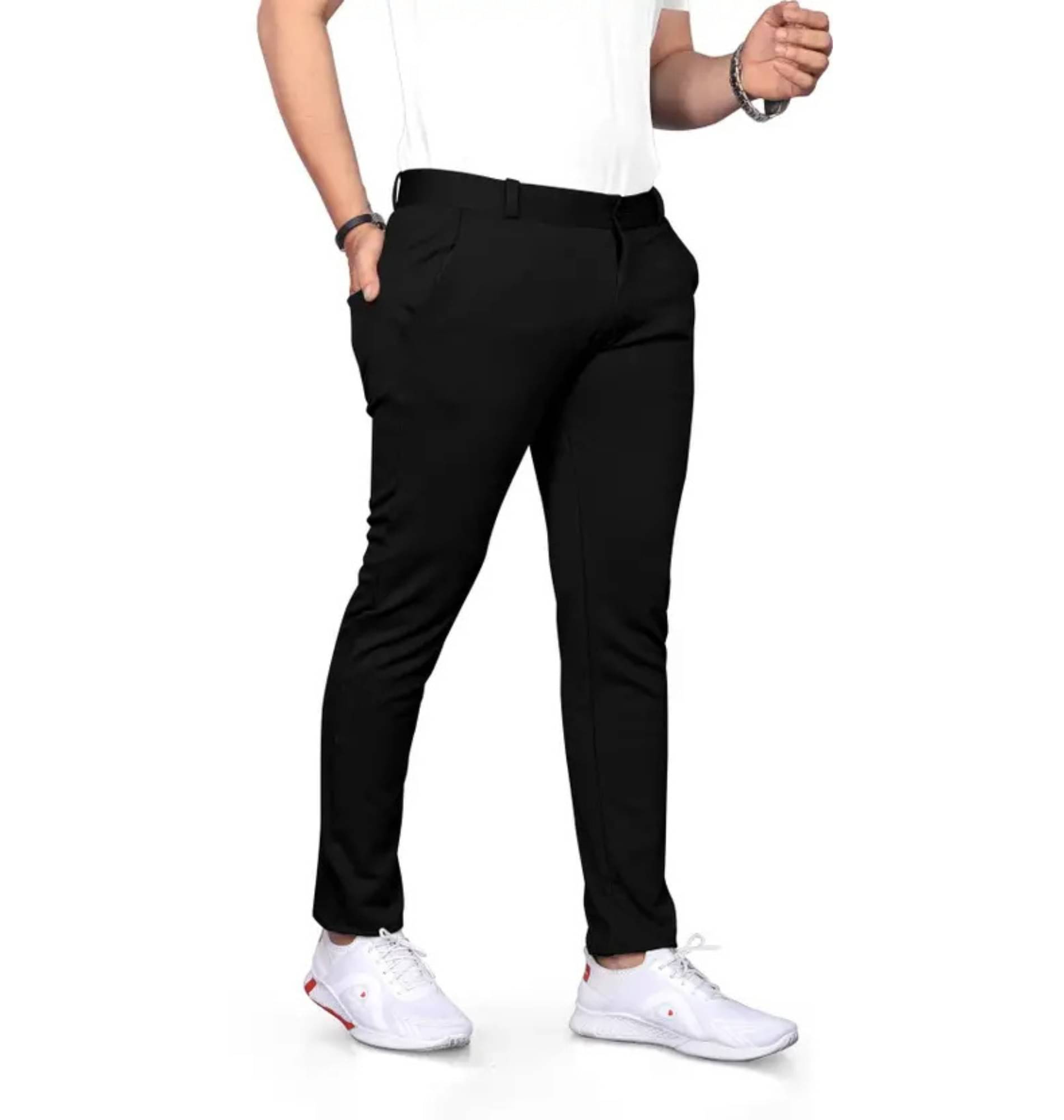 Shiv Sales Black Lycra Men's Trackpants ( Pack of 1 ) Shiv Sales Black Lycra Men's Trackpants ( Pack of 1 )