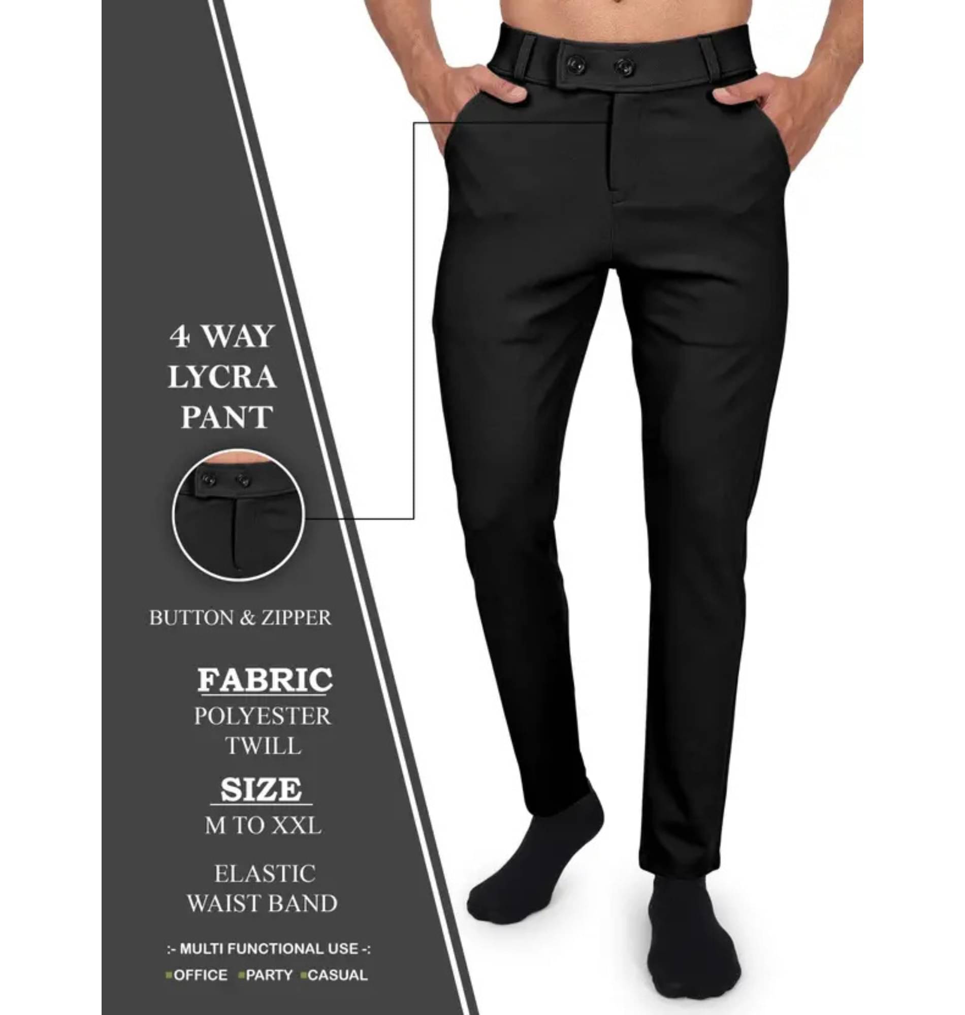Shiv Sales Black Lycra Men's Trackpants ( Pack of 1 ) Shiv Sales Black Lycra Men's Trackpants ( Pack of 1 )