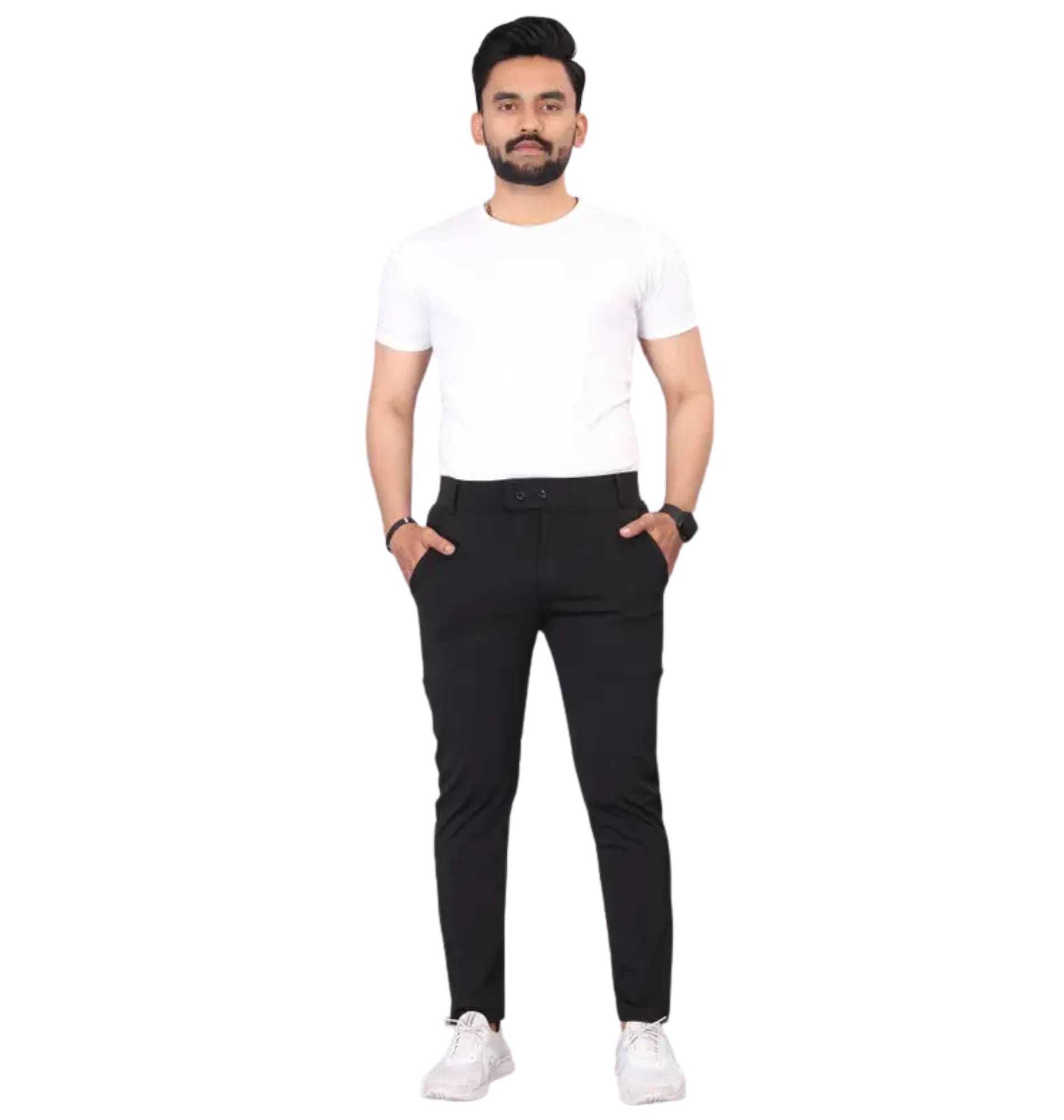     			Shiv Sales Black Lycra Men's Trackpants ( Pack of 1 )