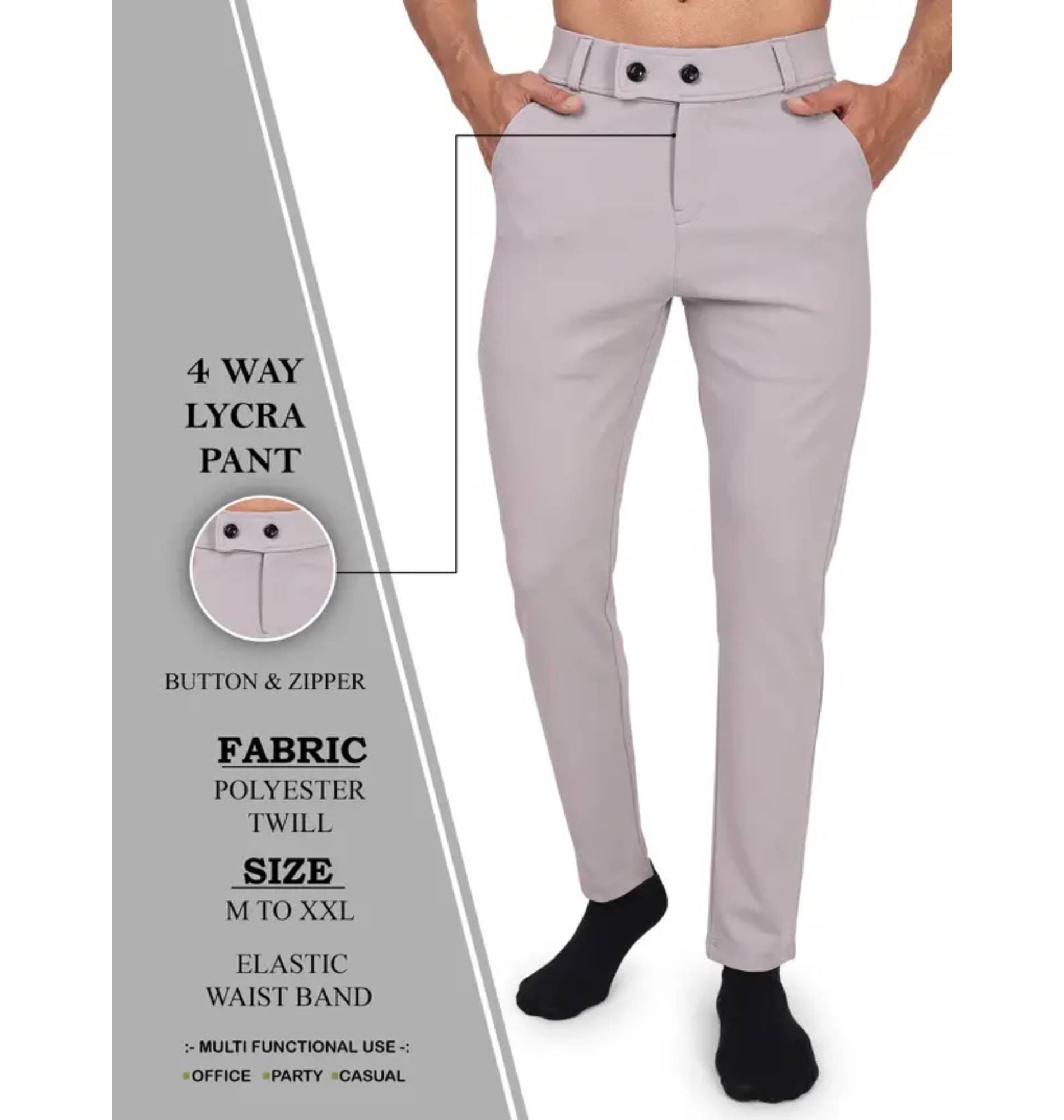 Shiv Sales Grey Lycra Men's Trackpants ( Pack of 1 ) Shiv Sales Grey Lycra Men's Trackpants ( Pack of 1 )