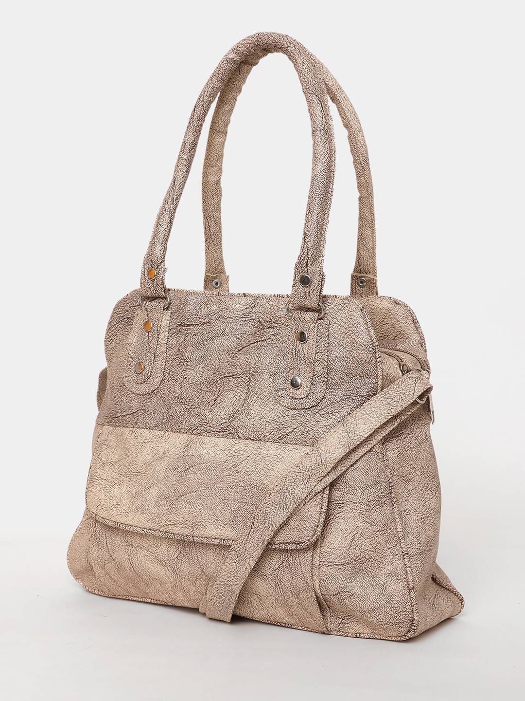     			Springberry Handheld Bag PU Set of 1 ( Beige )