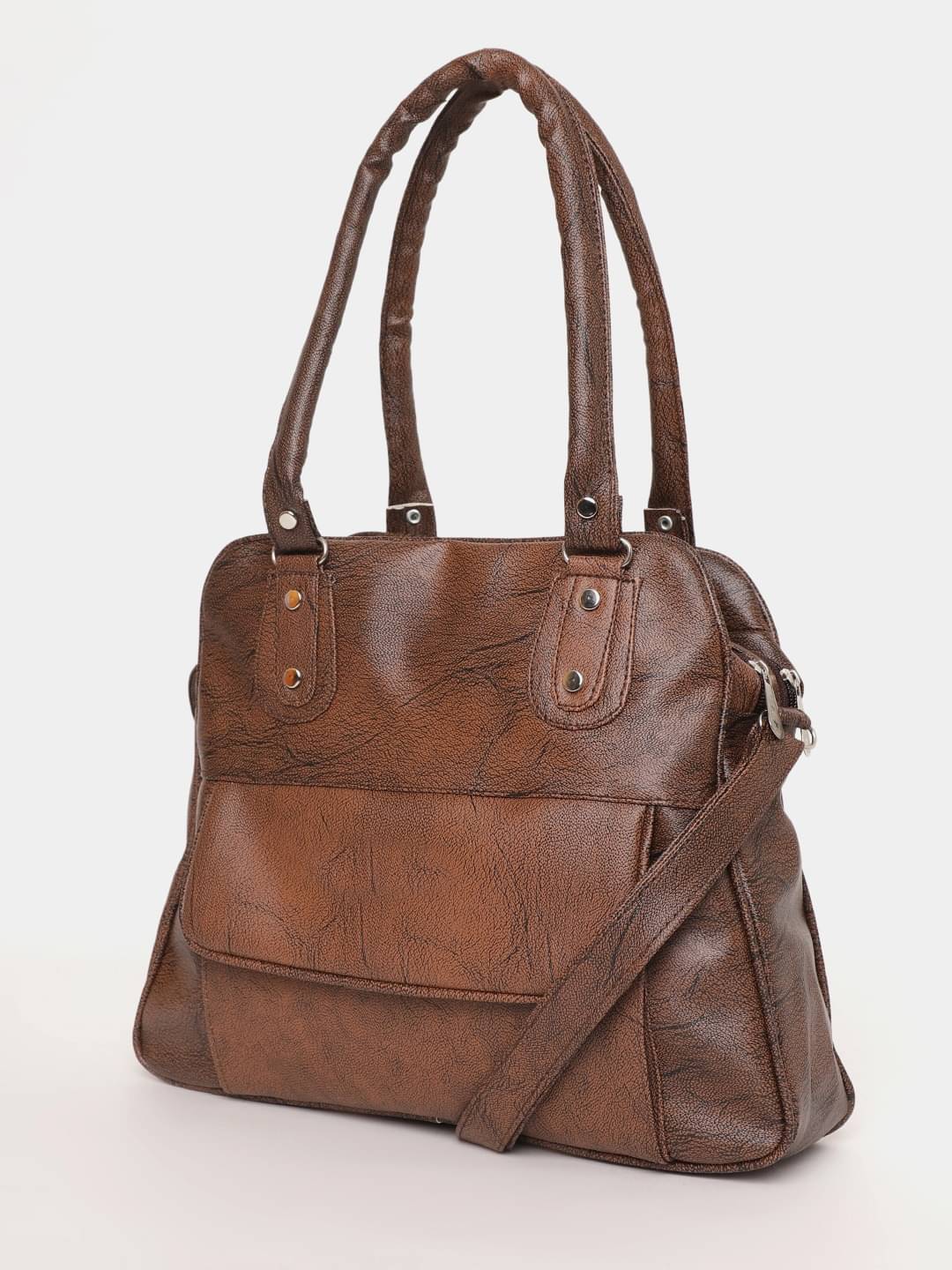    			Springberry Handheld Bag PU Set of 1 ( Coffee )
